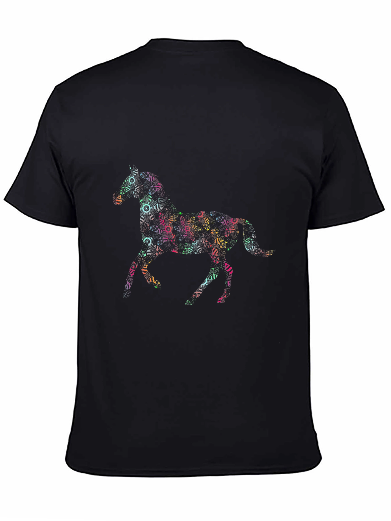 Black Horse Graphic Black T-Shirt view 4