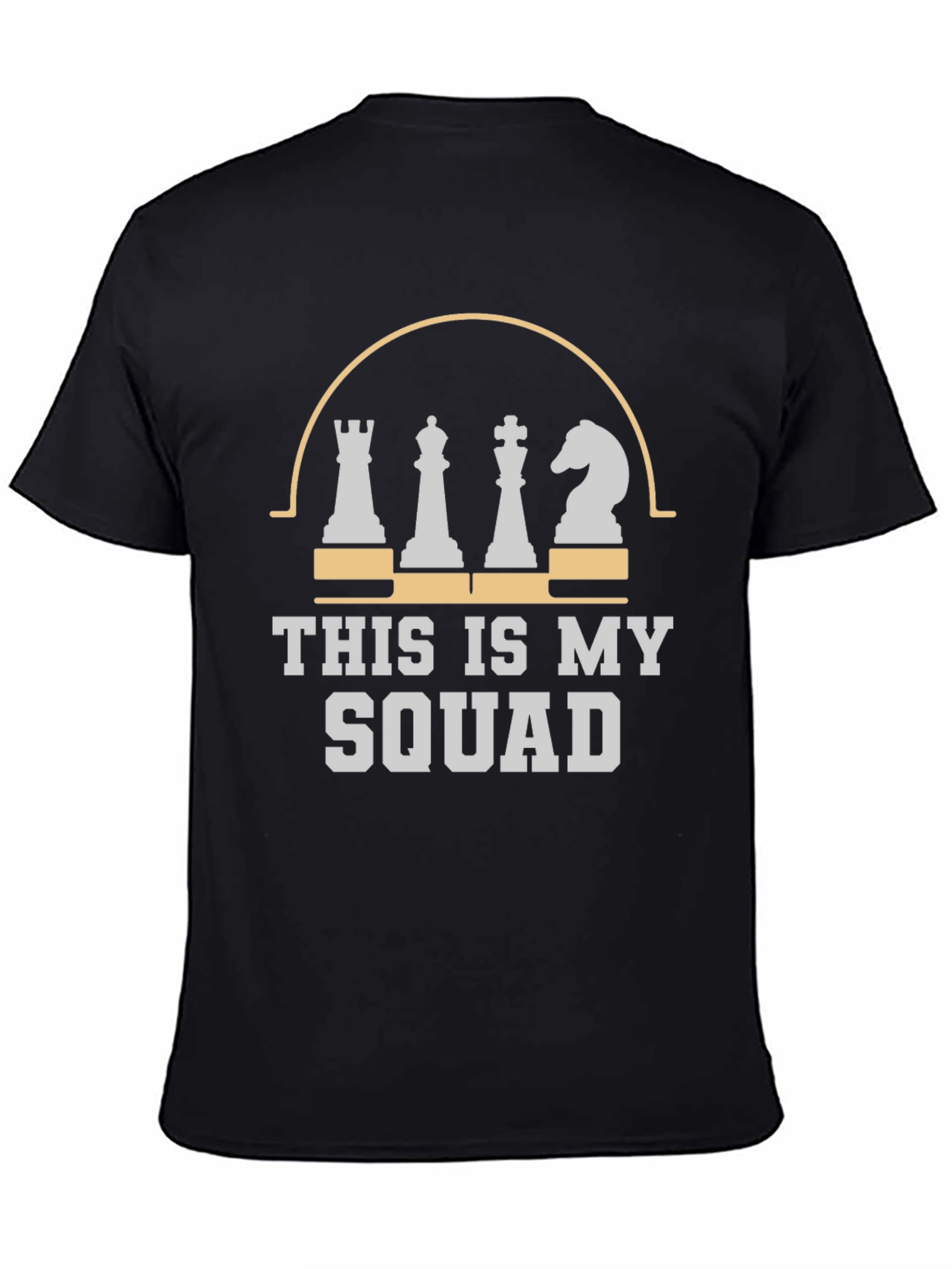 Black Chess Squad T-Shirt - Unique Design view 4