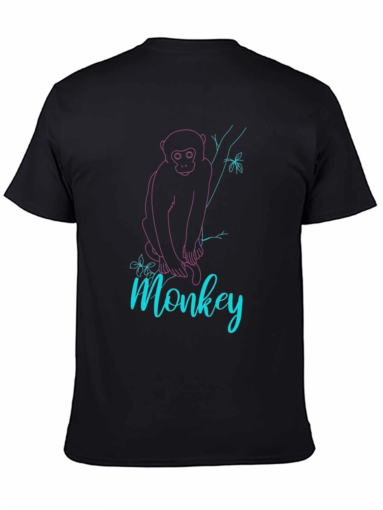 Black Monkey Graphic Tee - Black Cotton Blend view 4