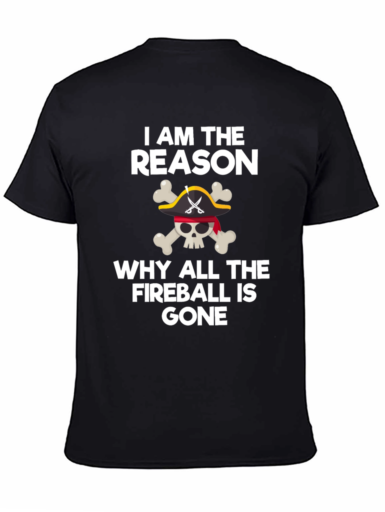 Black Fireball Gone Skull T-Shirt view 4