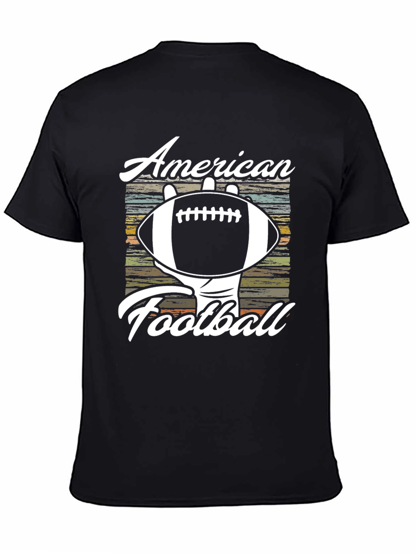 Black American Football Graphic Tee view 4