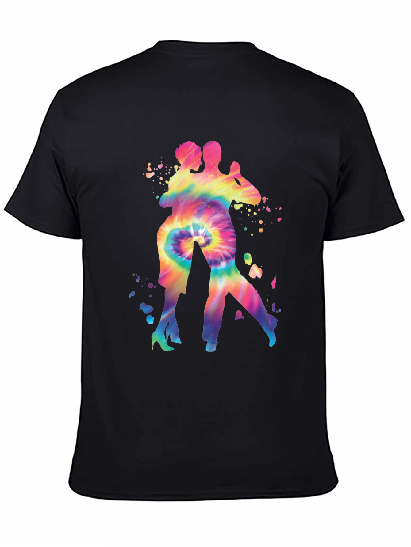 Black Tie Dye Tango Couple Graphic Tee view 4