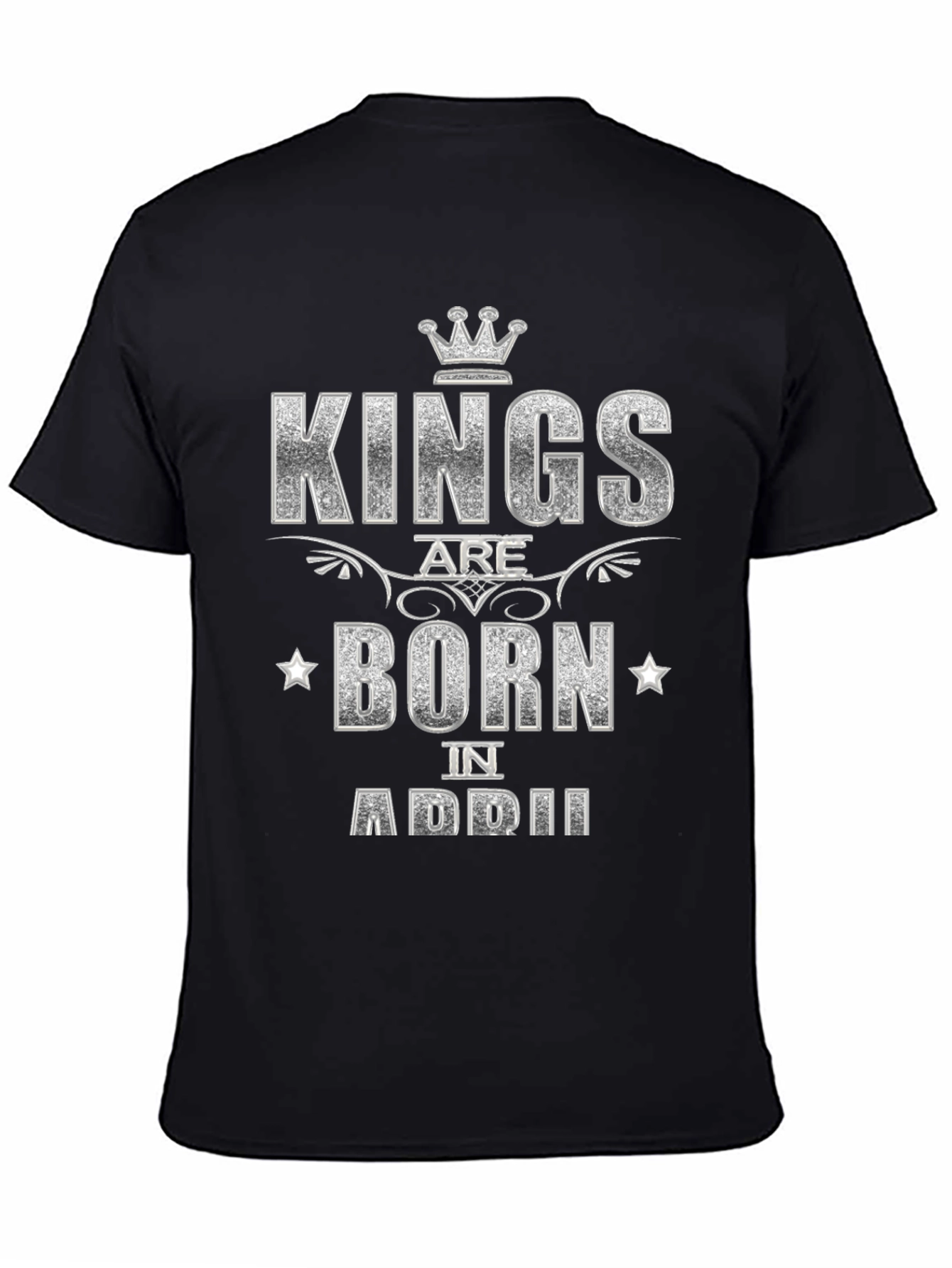 Black Kings Are Born In April Black T-Shirt view 4