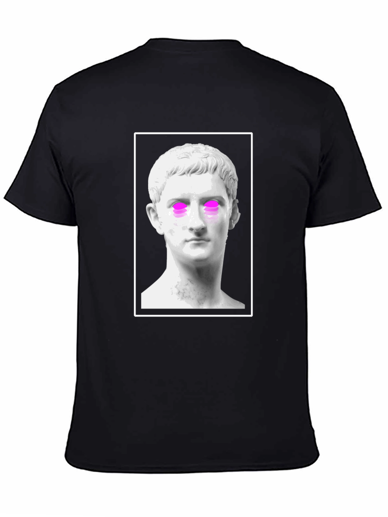 Black Statue Graphic Tee - Trendy Black T-Shirt view 4