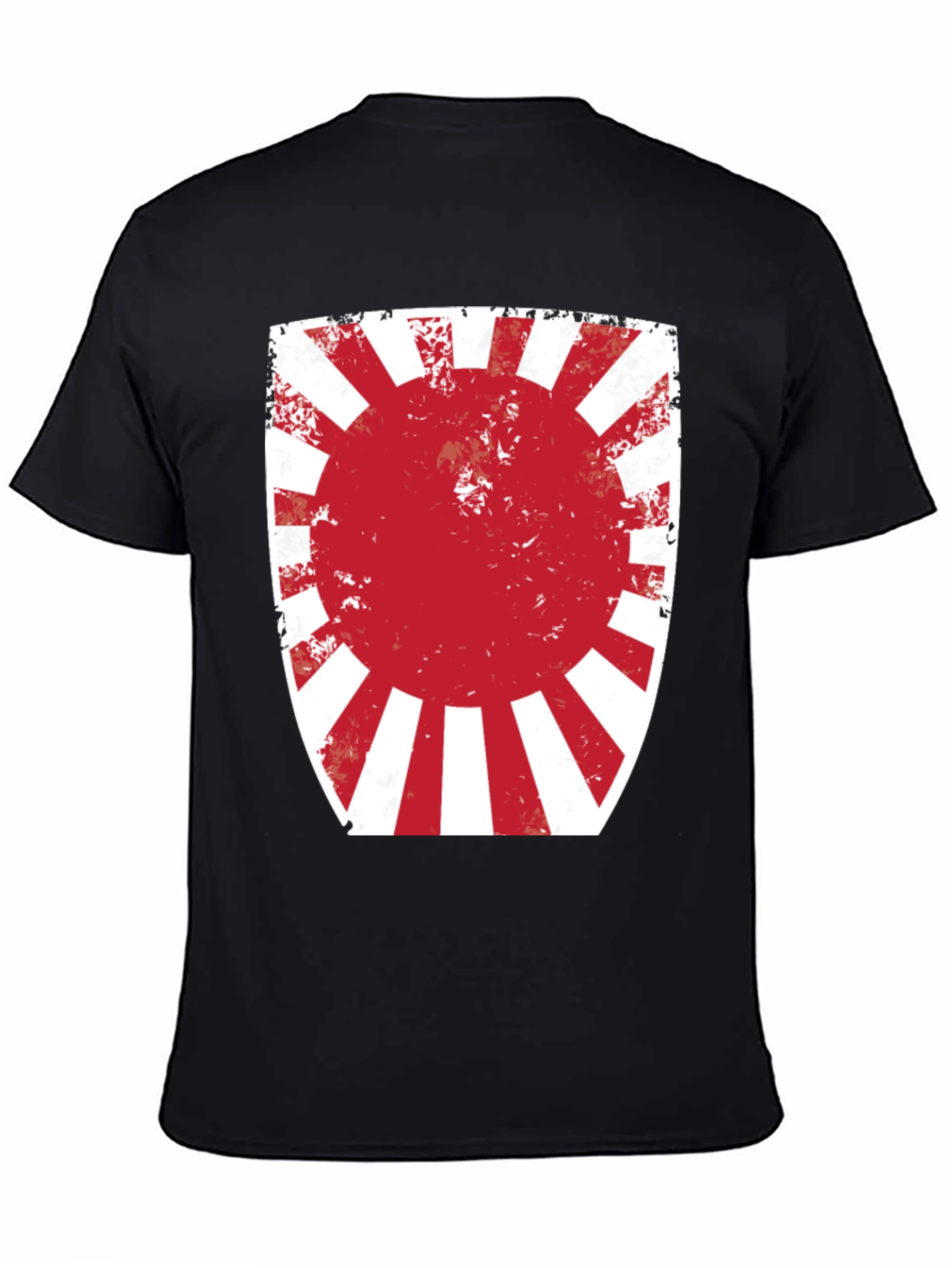 Black Rising Sun Graphic Tee - Distressed Print view 4