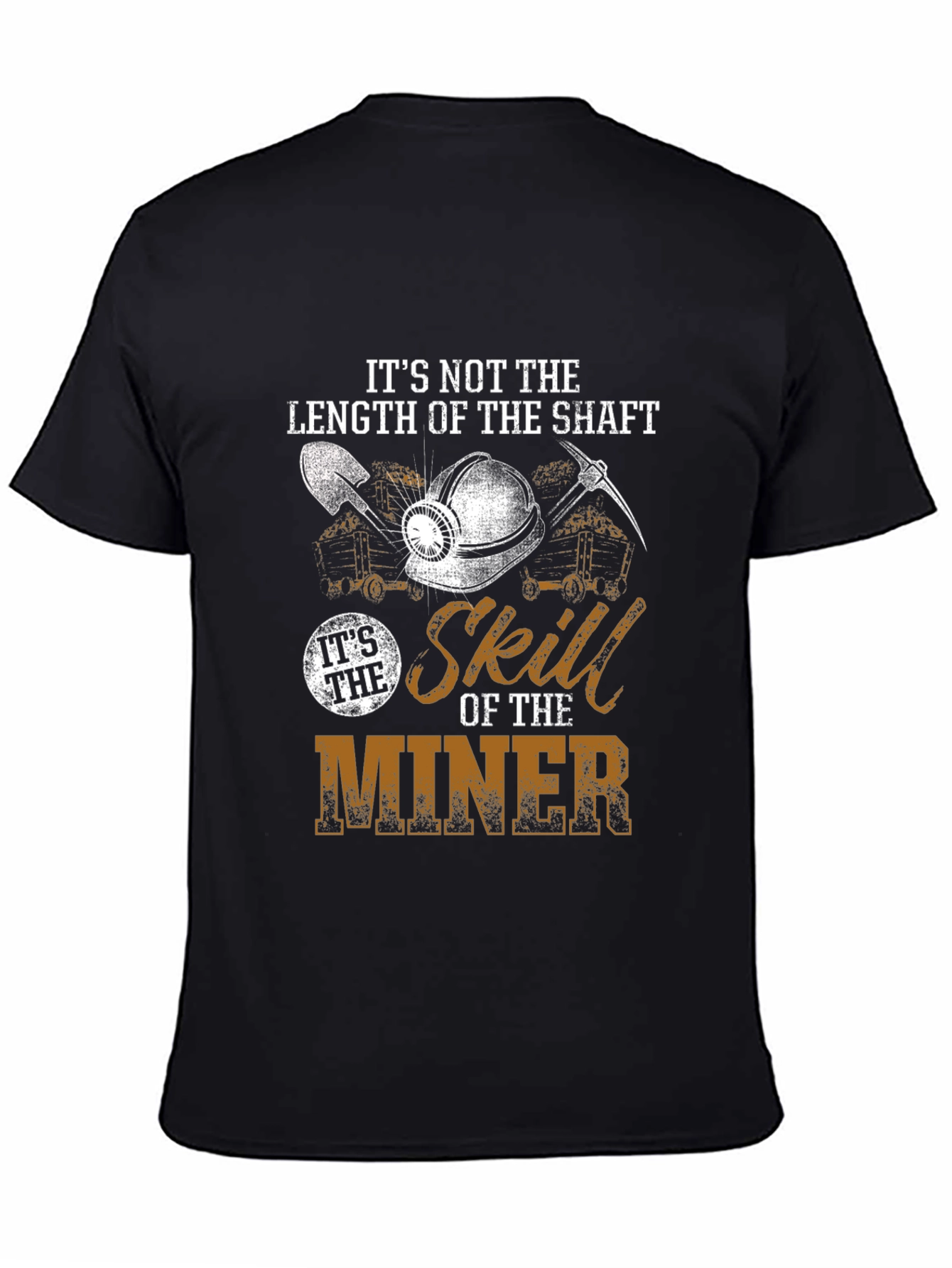 Black Miner Skill Graphic T-Shirt - Length of the Shaft view 4