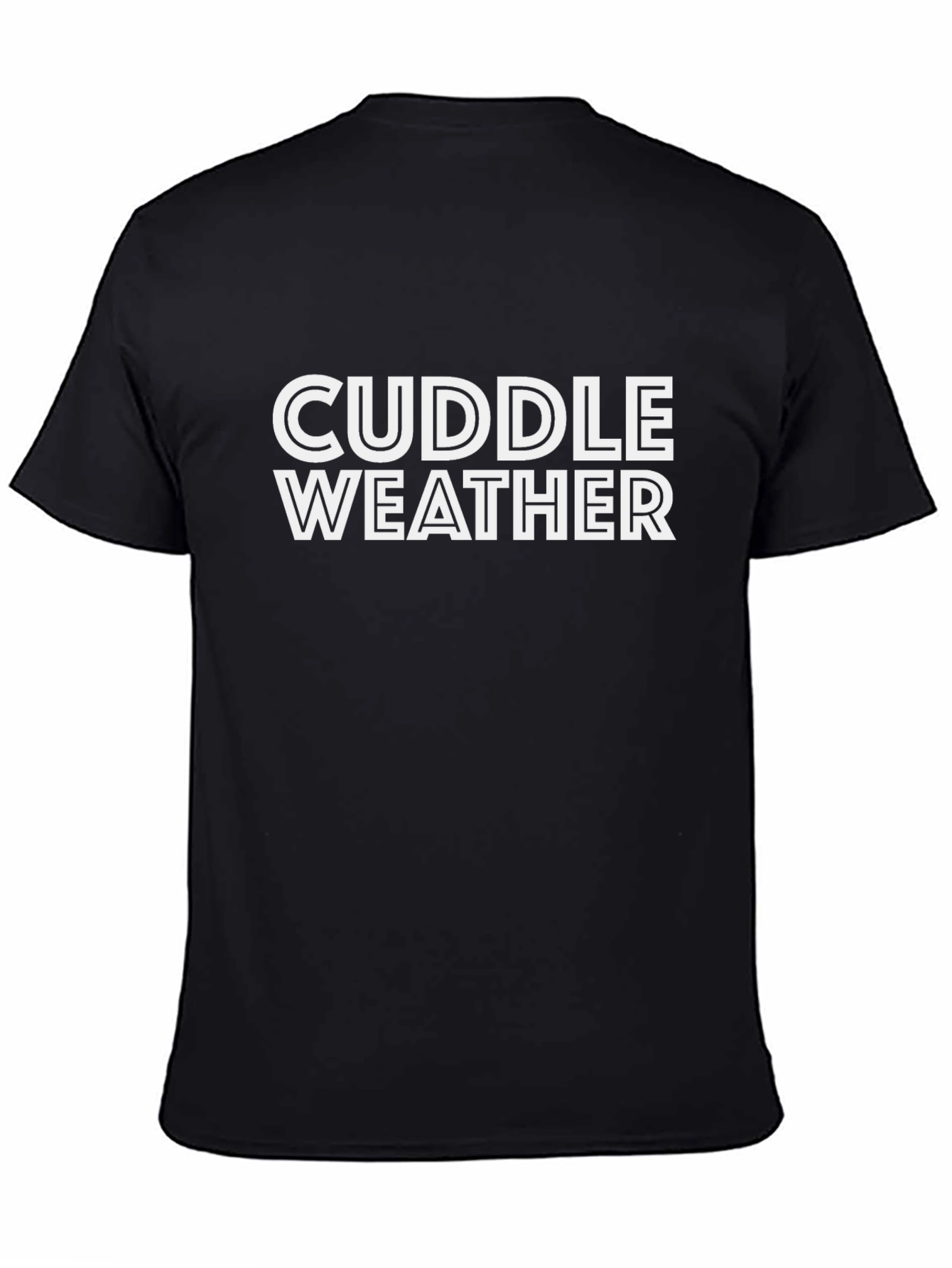 Black Cuddle Weather Graphic T-Shirt - Soft Cotton Tee view 4