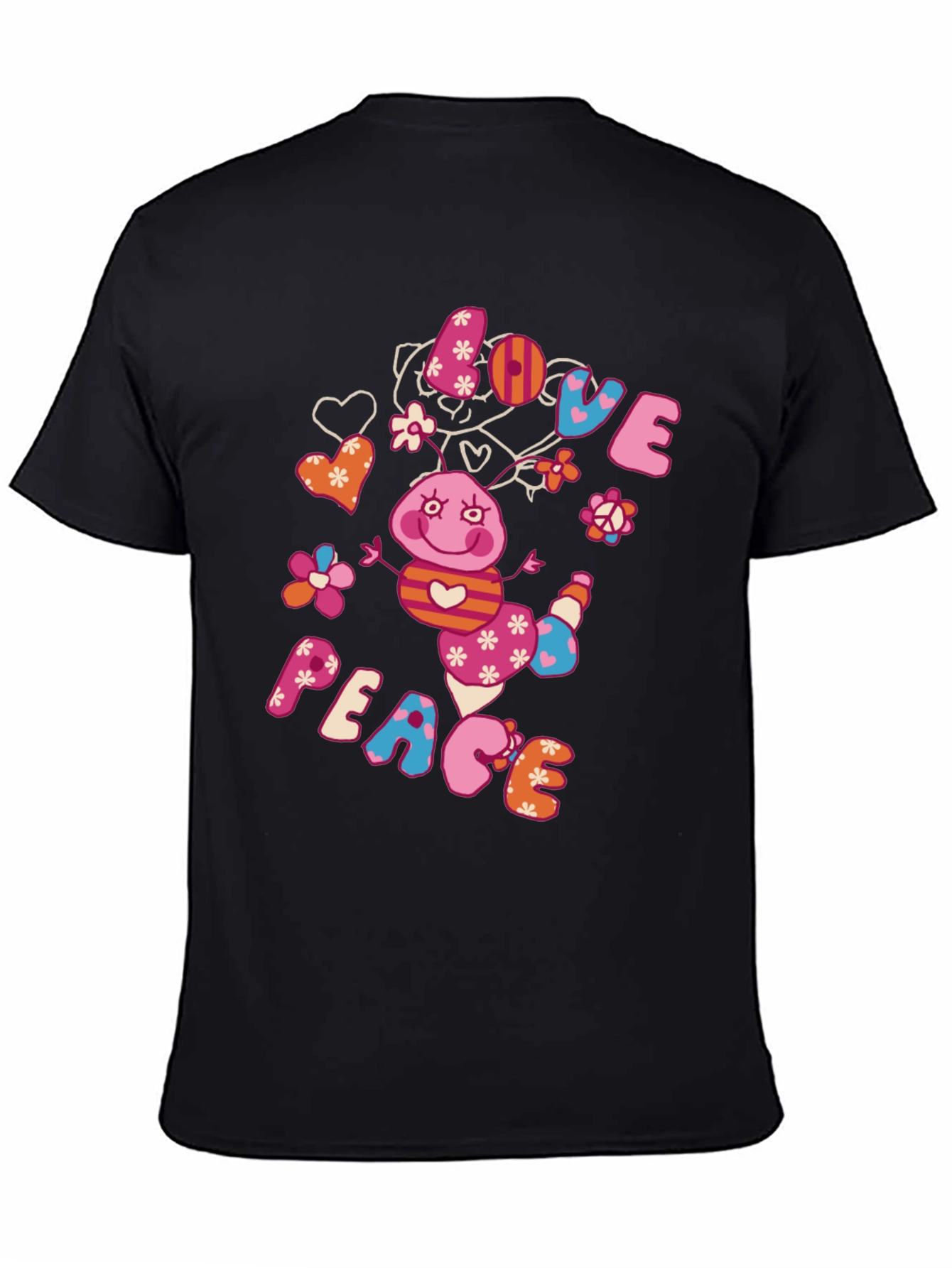 Black Love and Peace Graphic Tee view 4