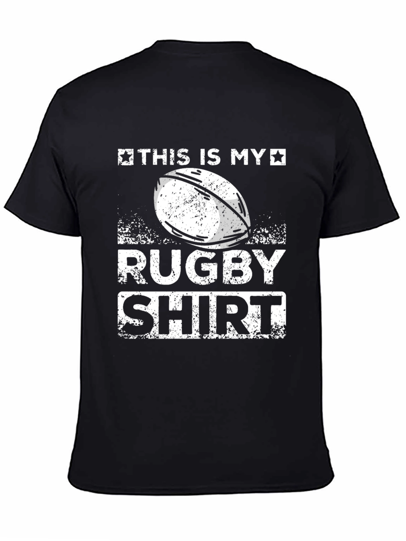 Black Rugby Shirt - This Is My Rugby Shirt T-Shirt view 4