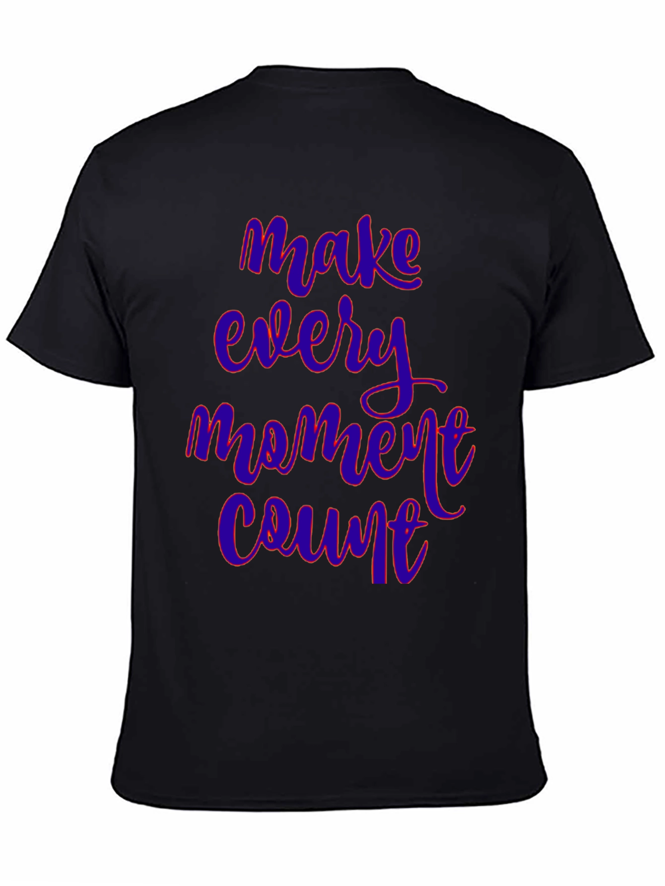 Black Make Every Moment Count Graphic Tee view 4