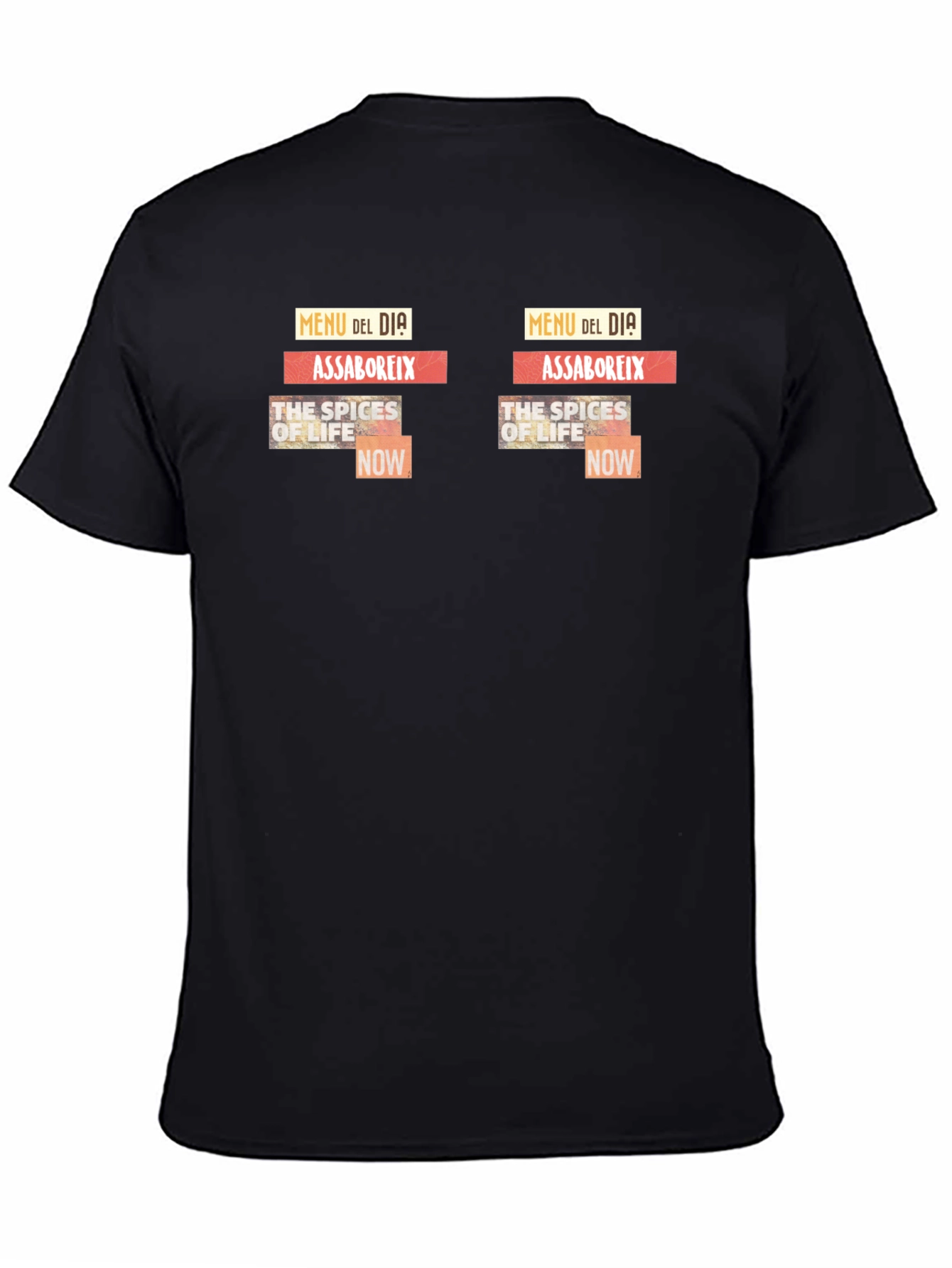 Black Menu Del Dia T-Shirt: The Spices of Life view 4