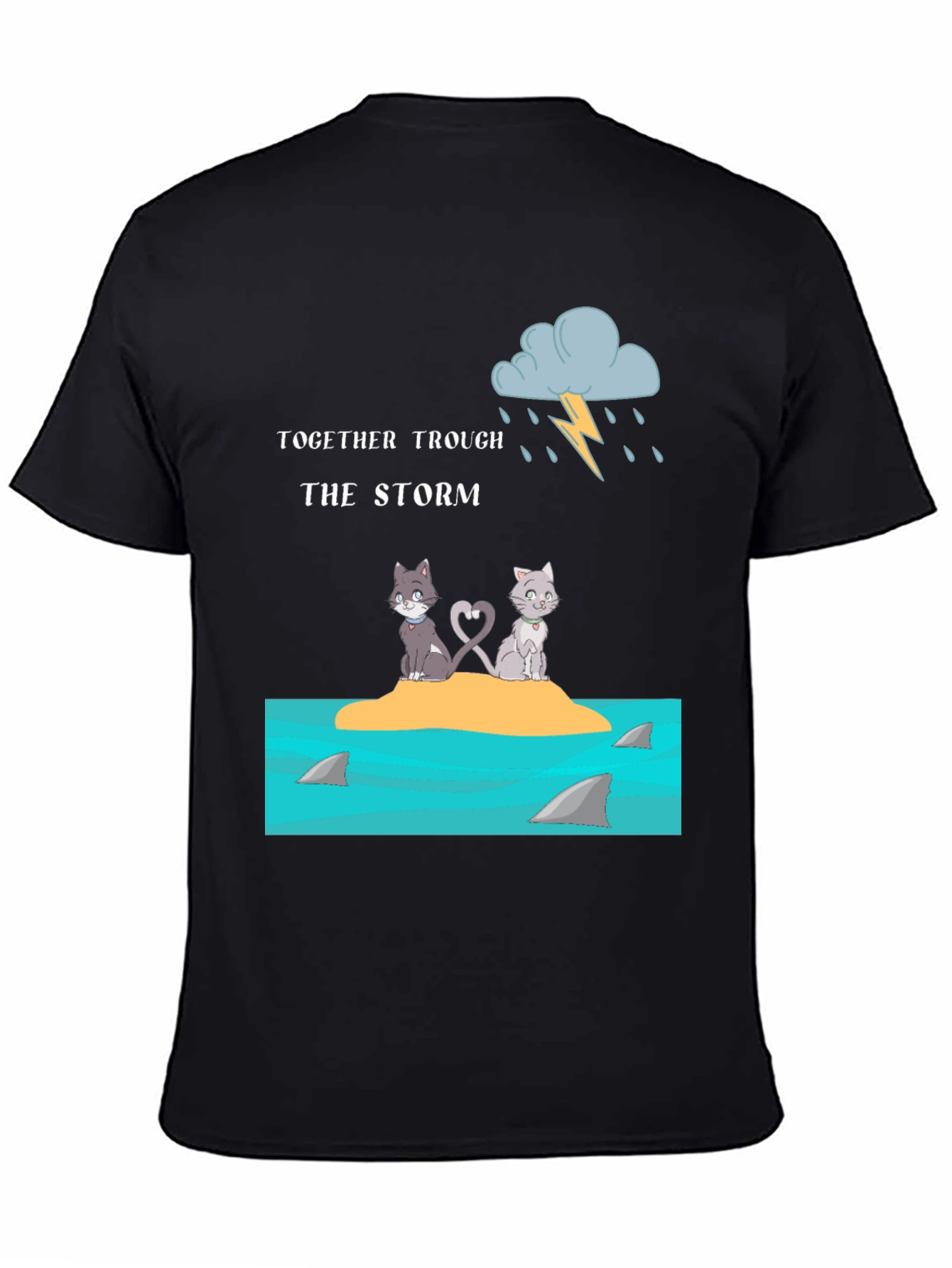 Black Together Through the Storm Graphic Tee view 4