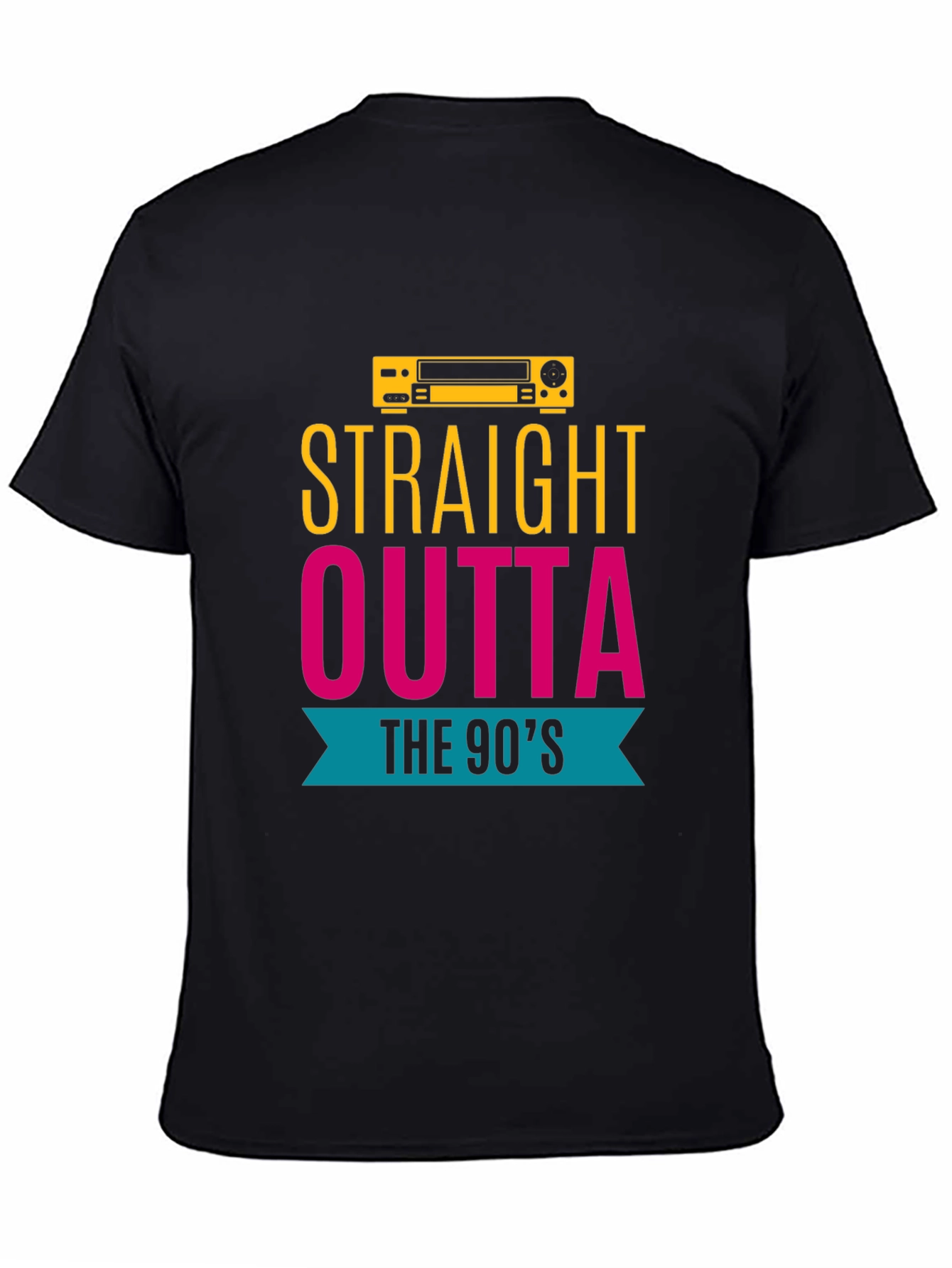 Black Straight Outta The 90's T-Shirt view 4