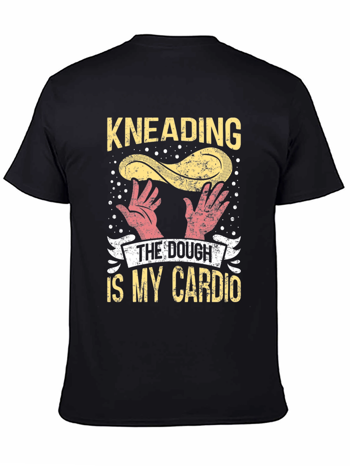 Black Kneading Dough Cardio Graphic T-Shirt view 4