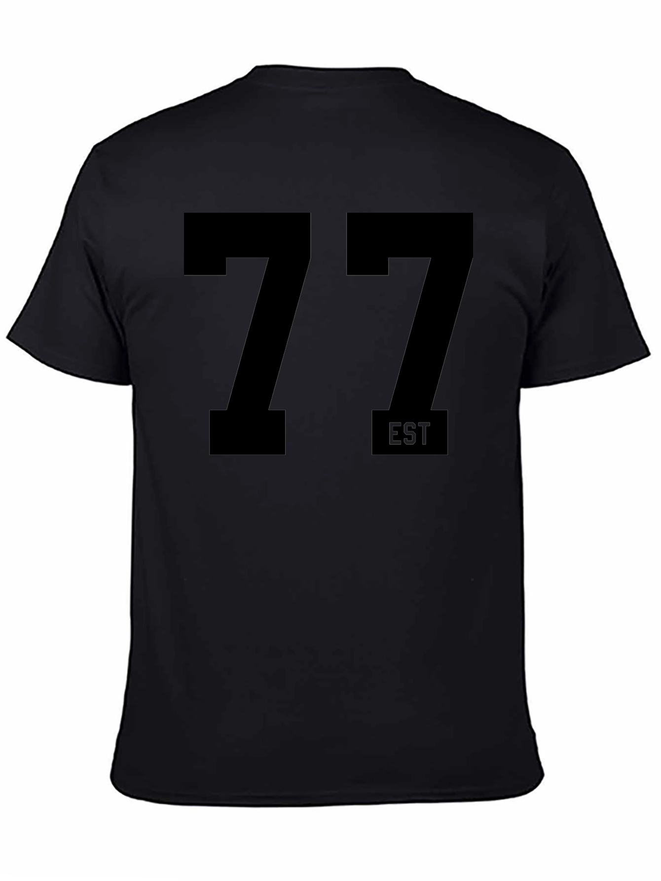 Black EST 77 Black Graphic Tee view 4