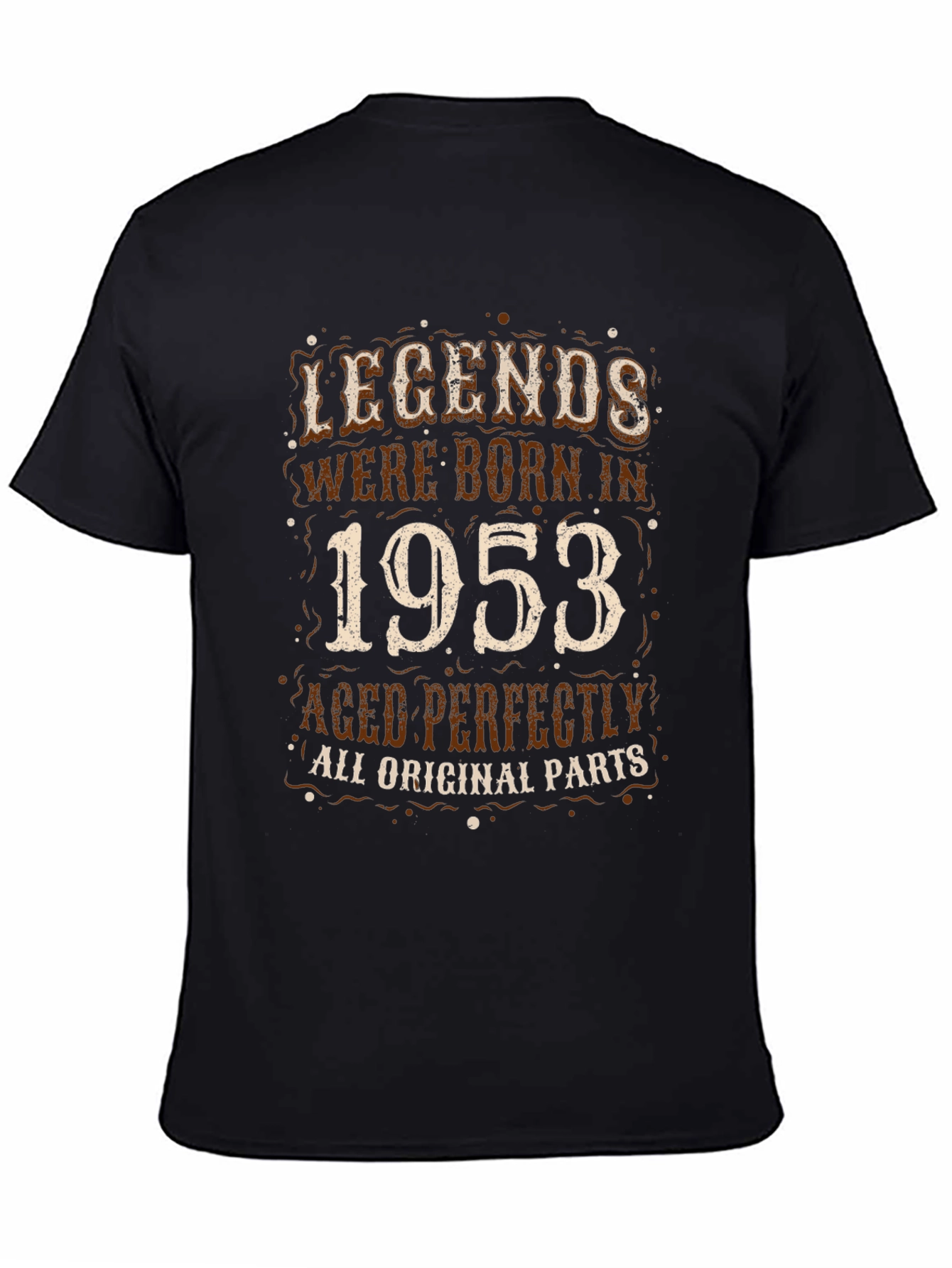 Black Legends Born in 1953 T-Shirt - Aged Perfectly view 4