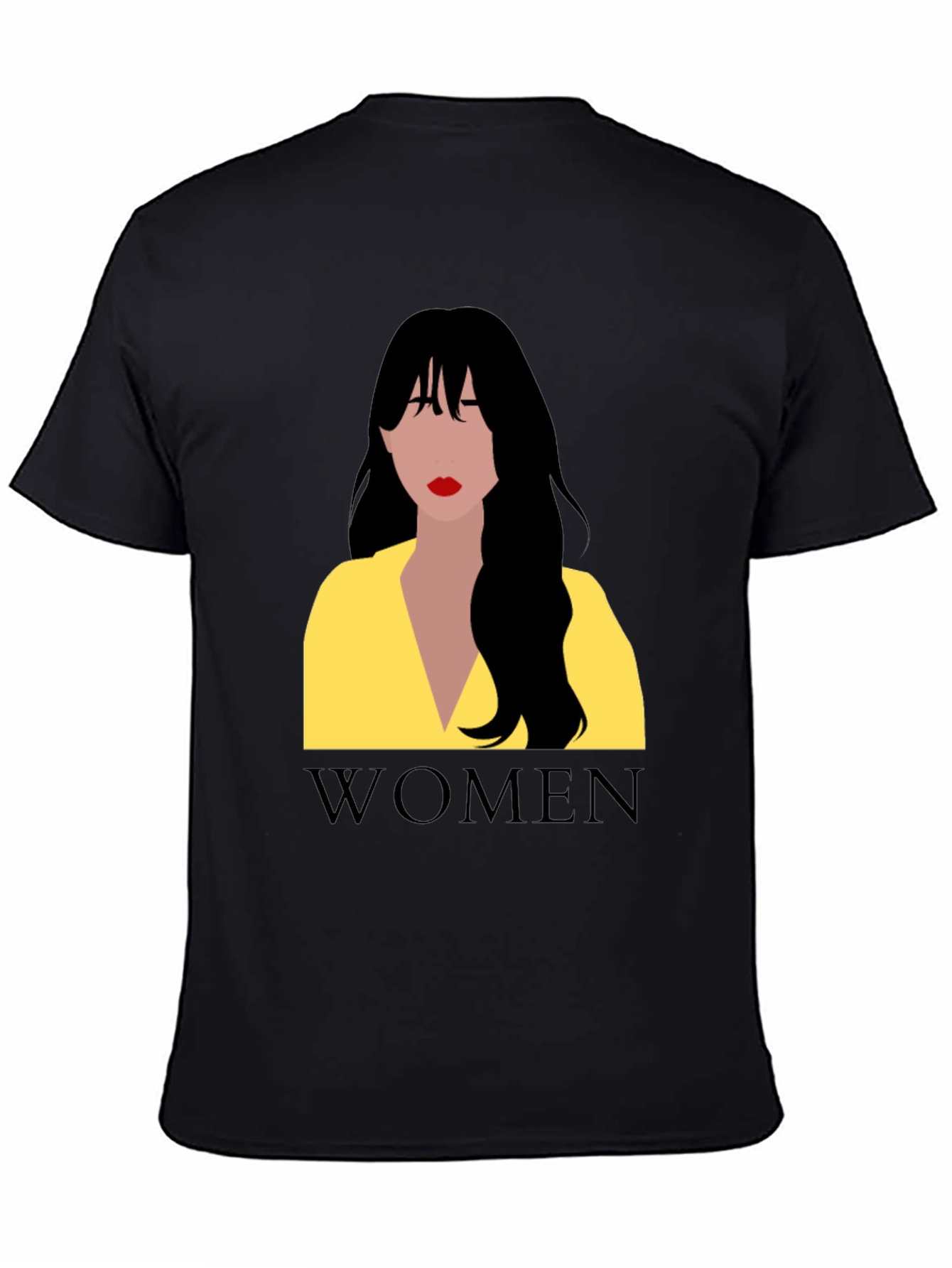 Women Graphic Tee - Black Cotton T-Shirt - 4