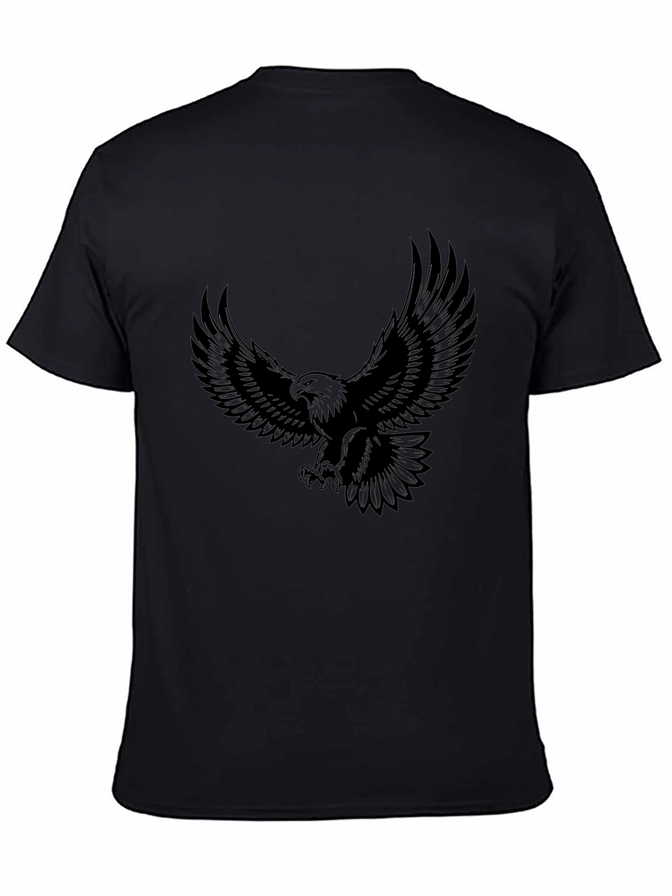 Black Eagle Graphic Black T-Shirt - Bold Design view 4