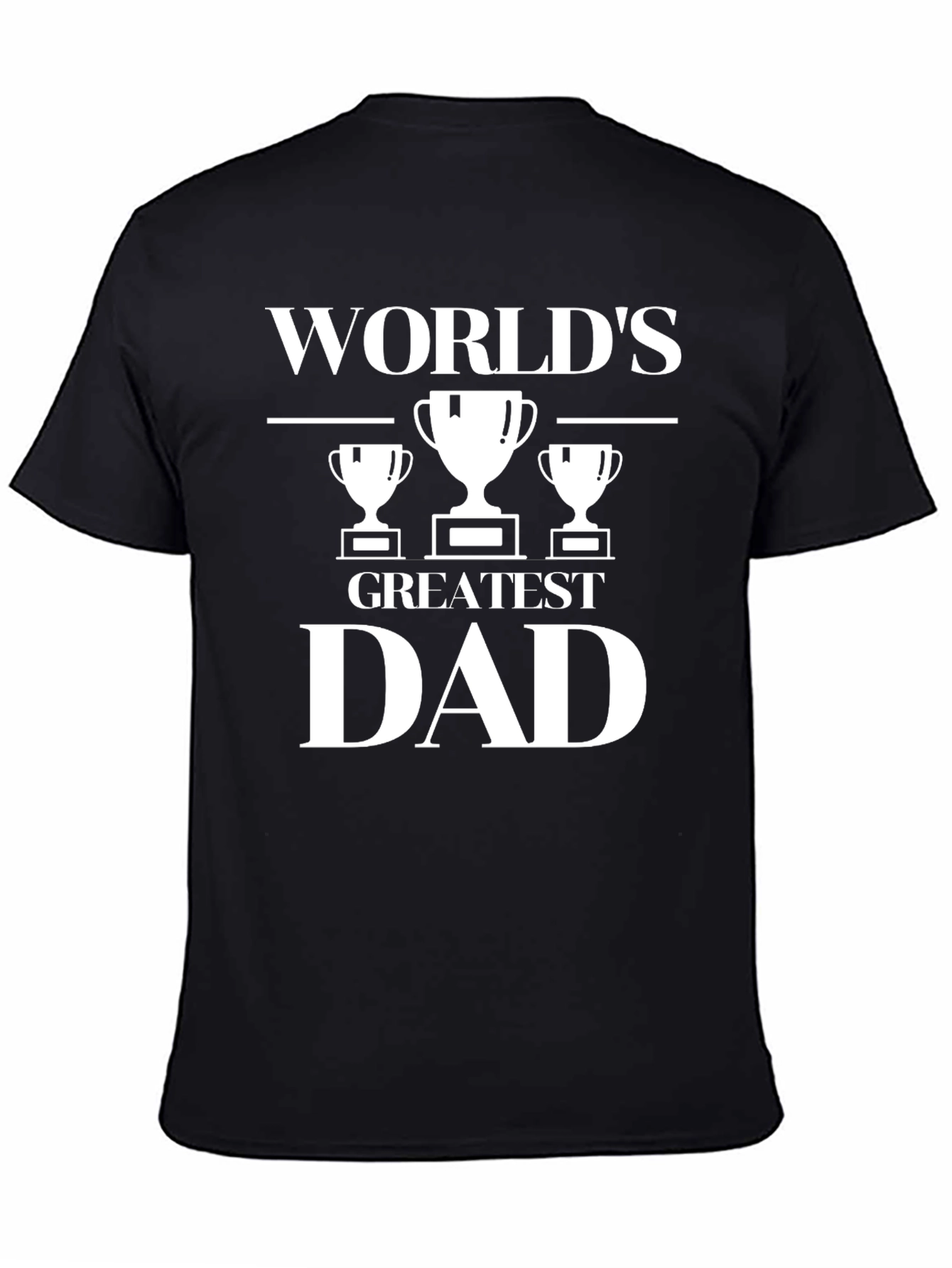 Black World's Greatest Dad Black Graphic T-Shirt view 4