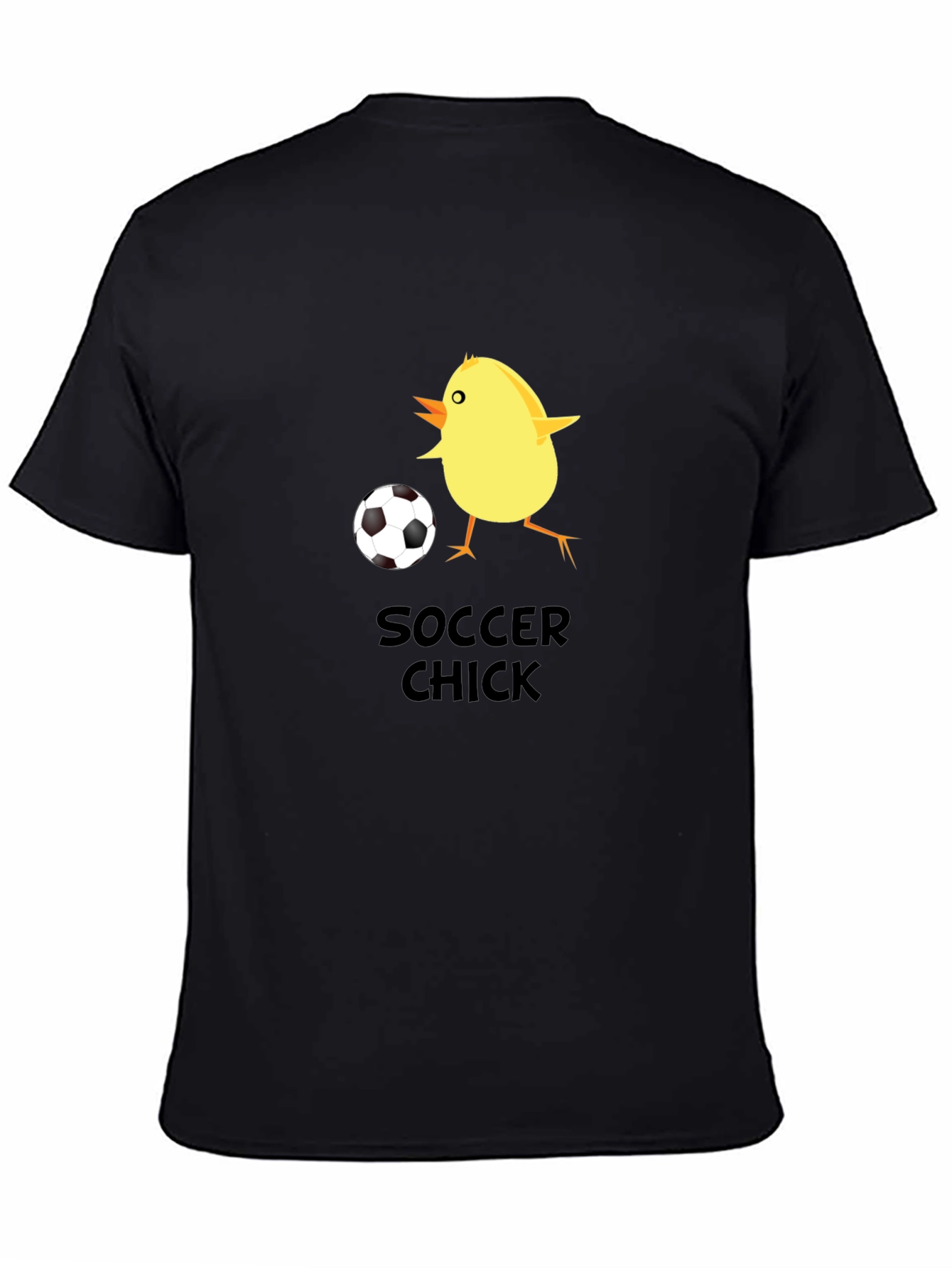 Black Soccer Chick Graphic T-Shirt view 4