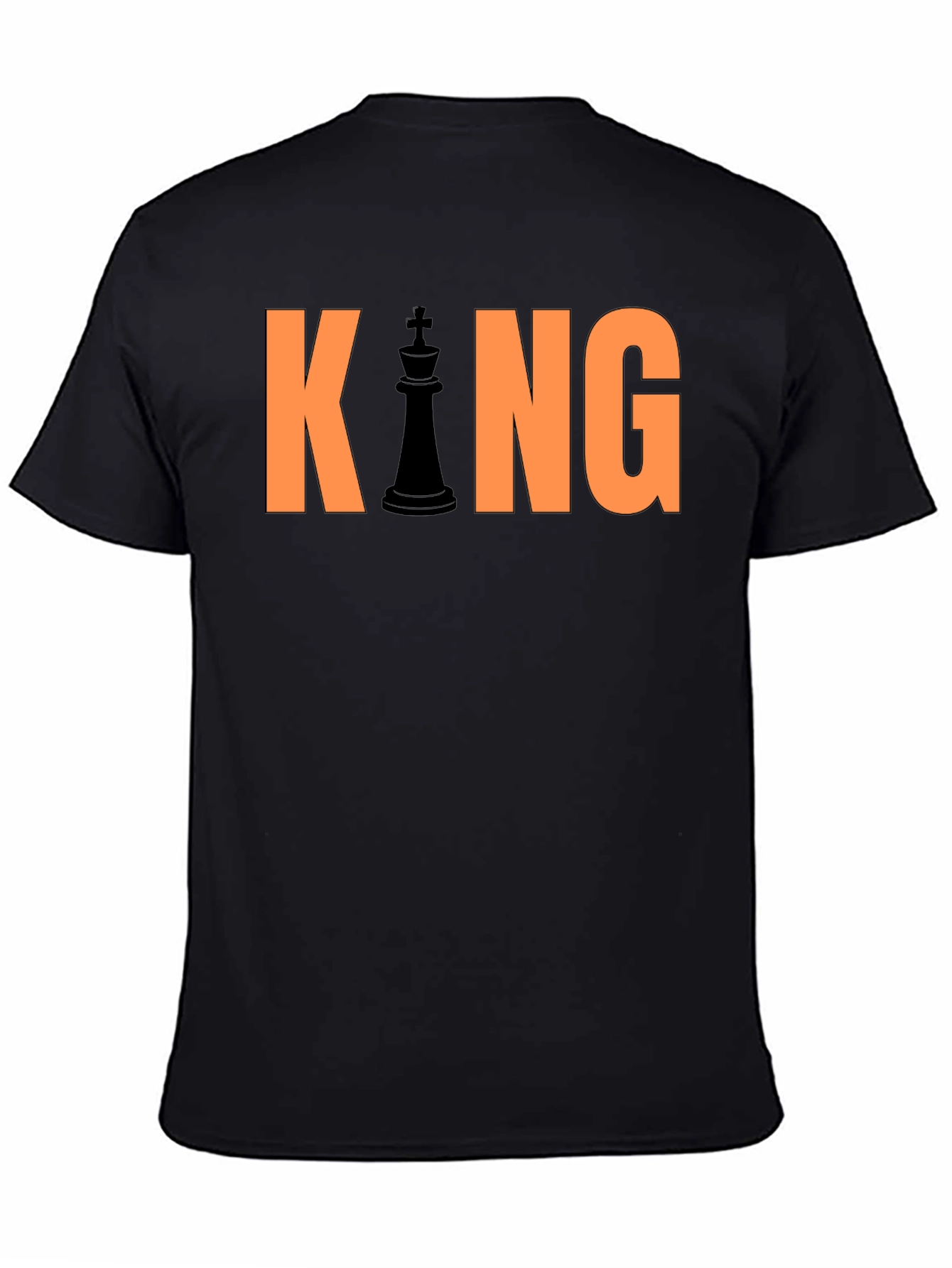 Black King Chess Piece Graphic T-Shirt - Black view 4
