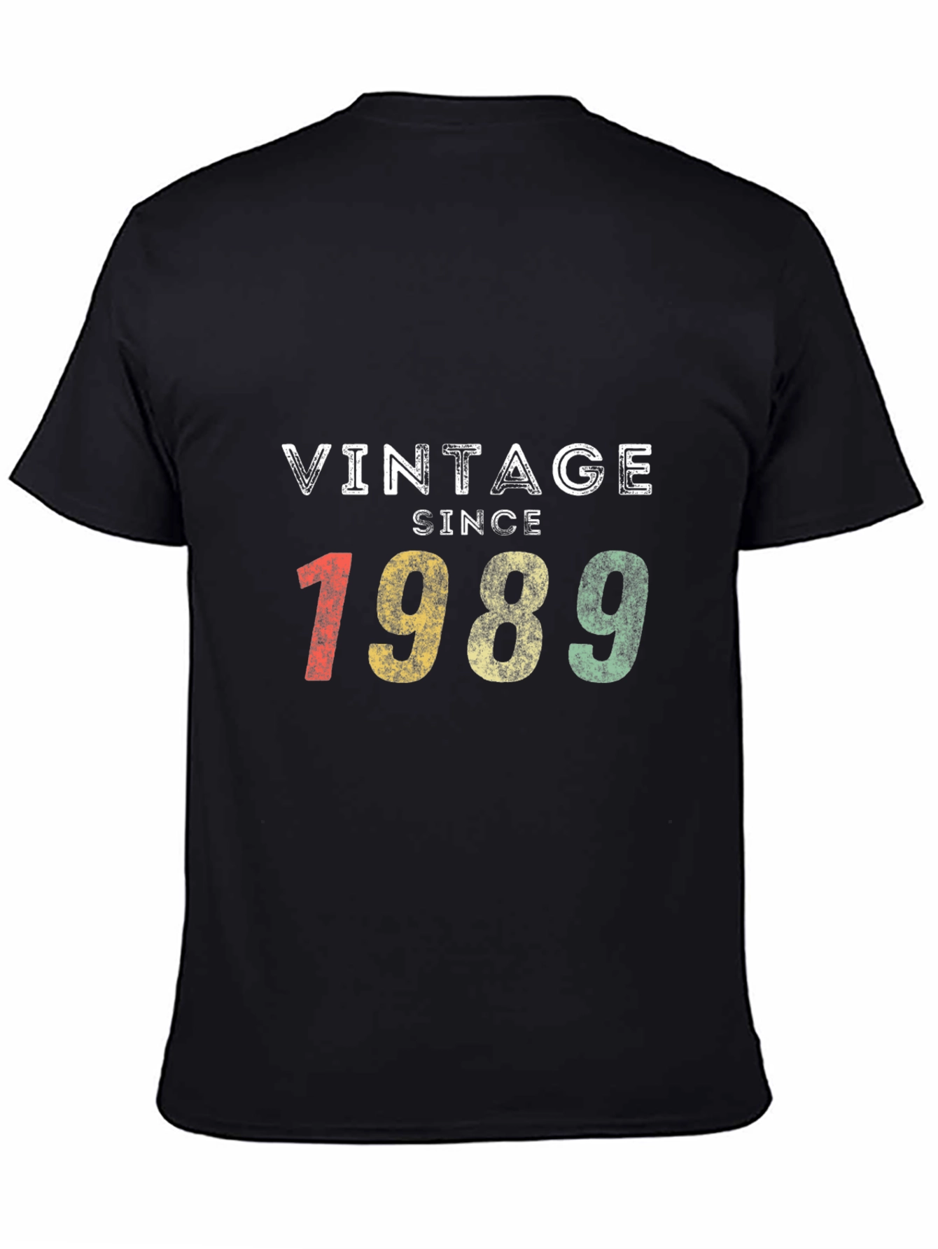 Black Vintage Since 1989 T-Shirt - Retro Birthday Gift view 4