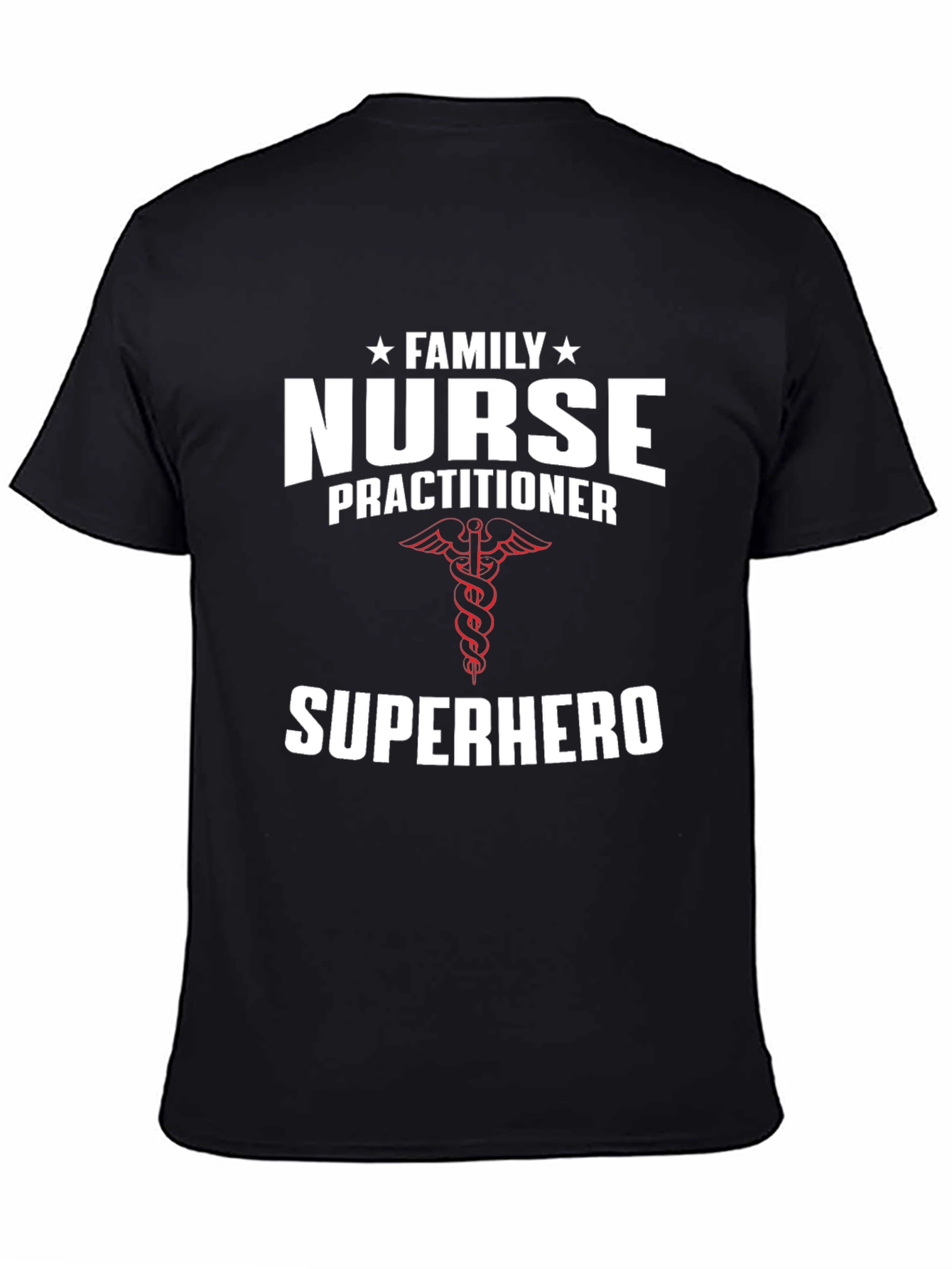 Black Family Nurse Practitioner Superhero T-Shirt view 4