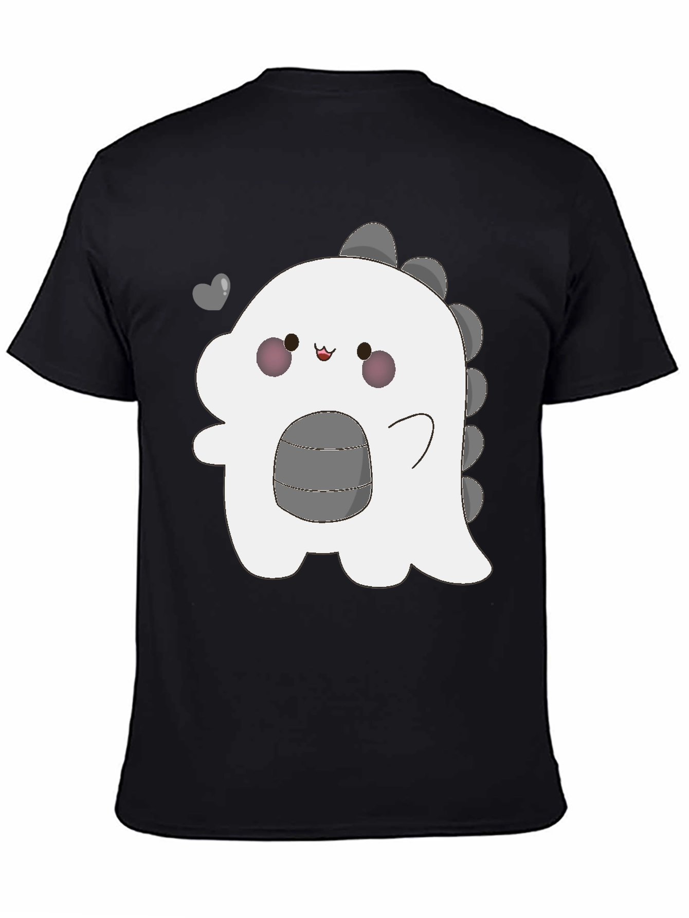 Black Kawaii Dinosaur Graphic Tee - Trendy Black T-Shirt view 4