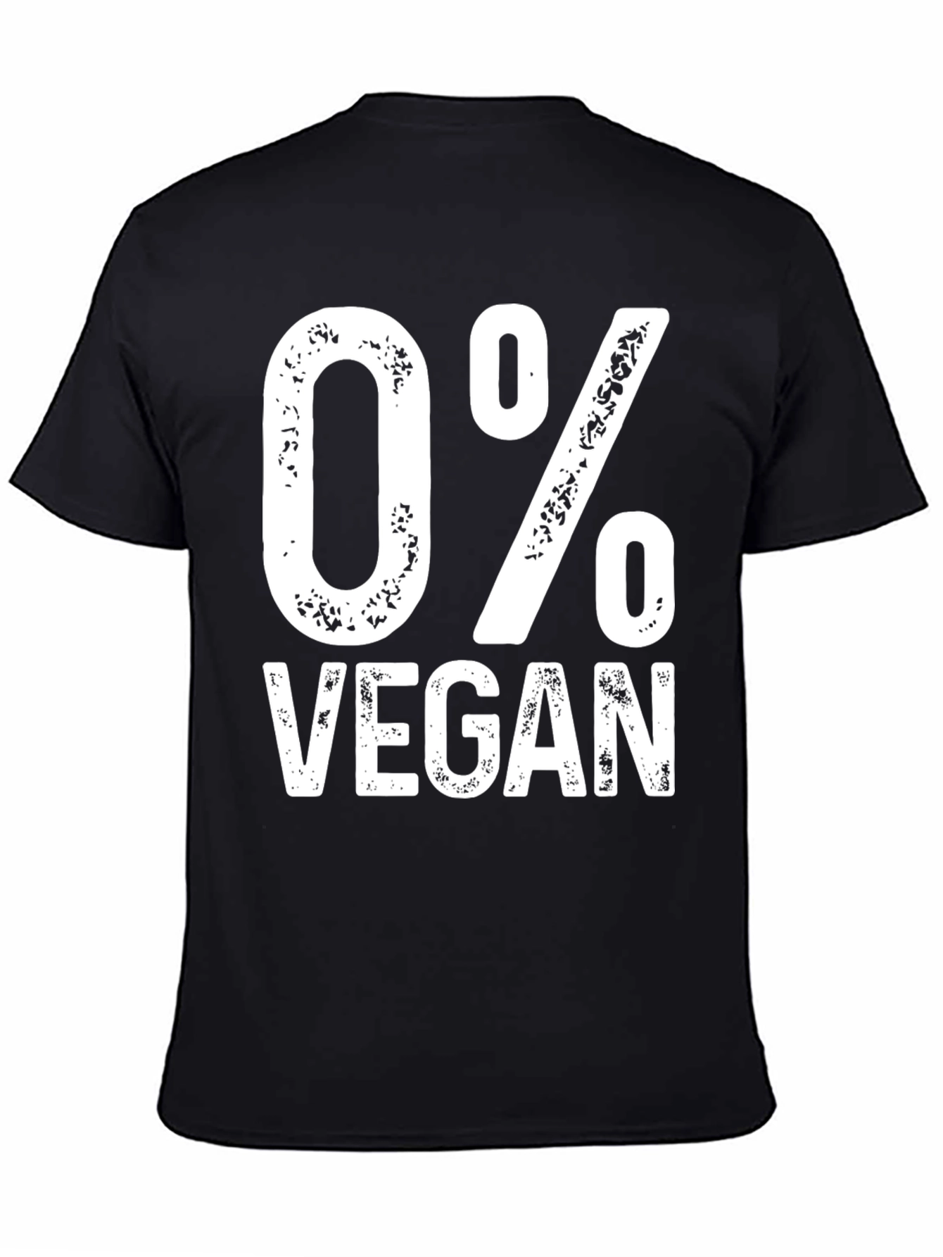 Black 0% Vegan Graphic Tee - Unisex Novelty T-Shirt view 4