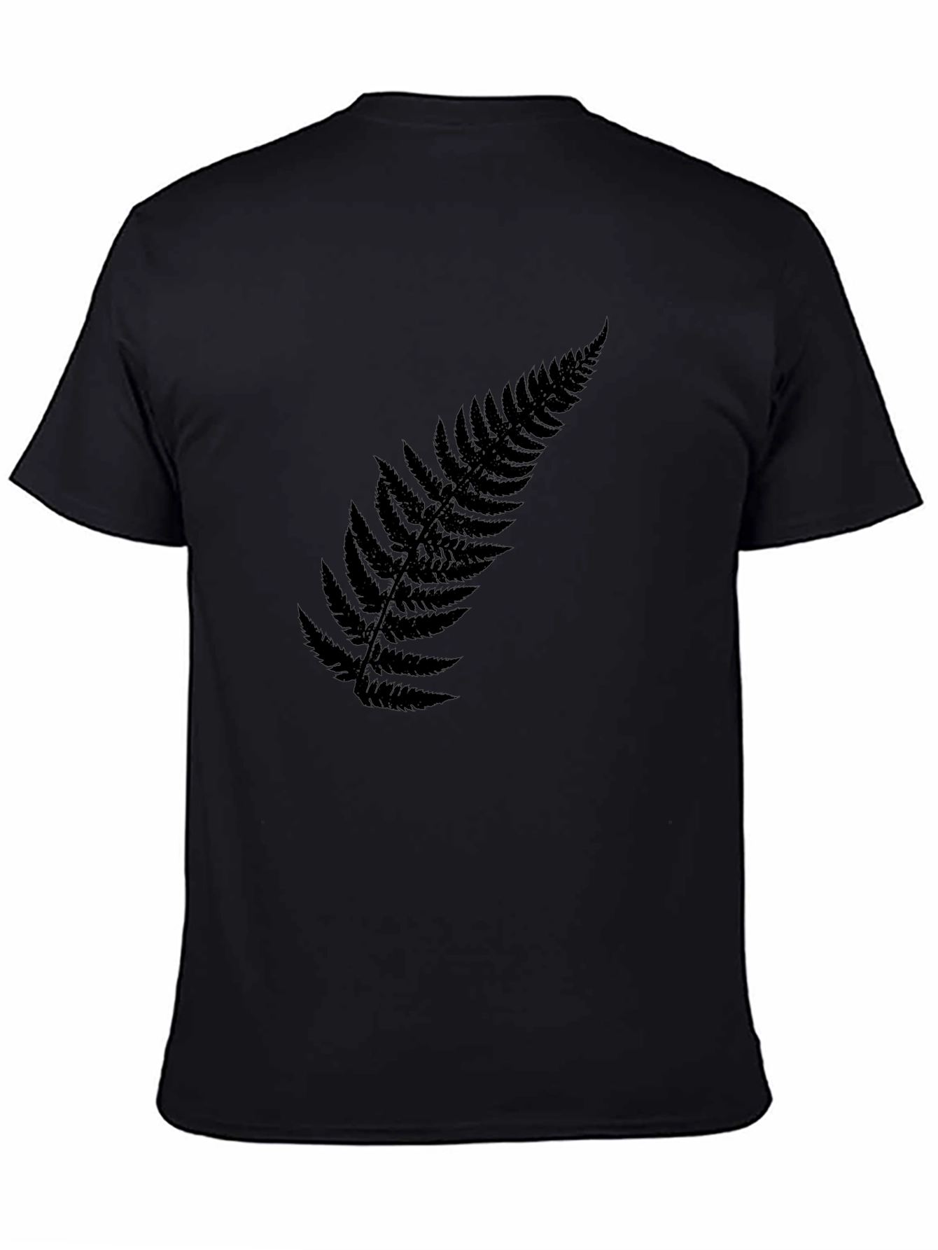Black Black Fern Leaf T-Shirt - Casual Style view 4