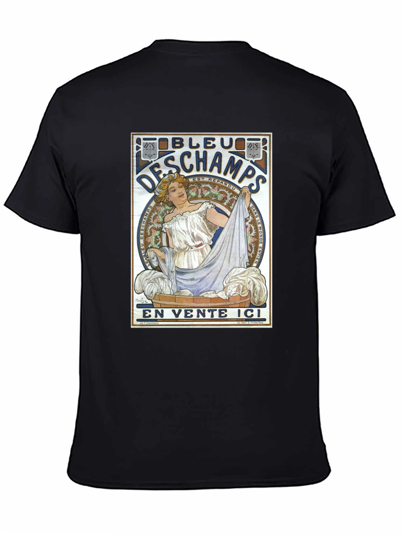 Black Bleu DesChamps Vintage Style Graphic Tee view 4