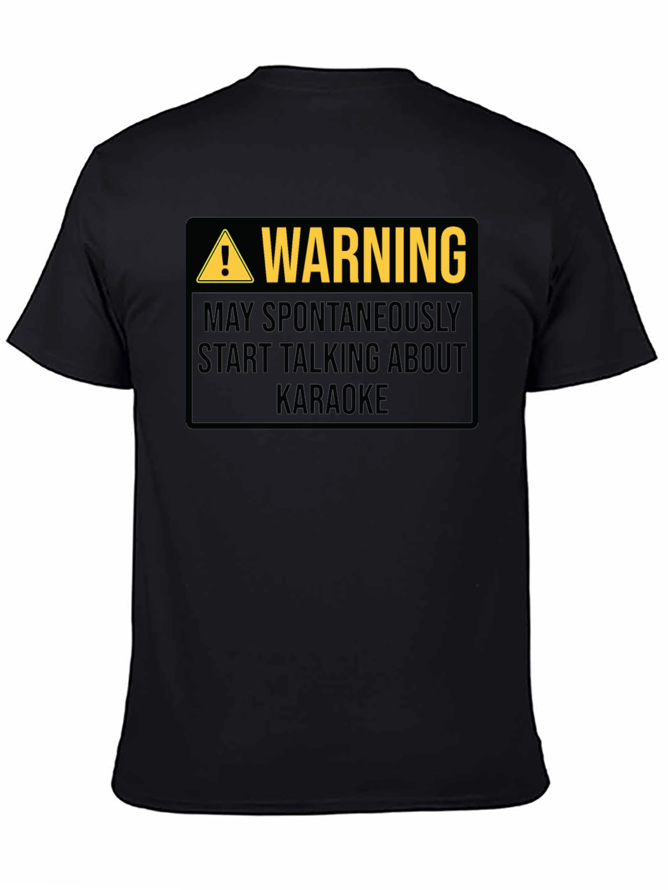 Black Warning Karaoke T-Shirt view 4