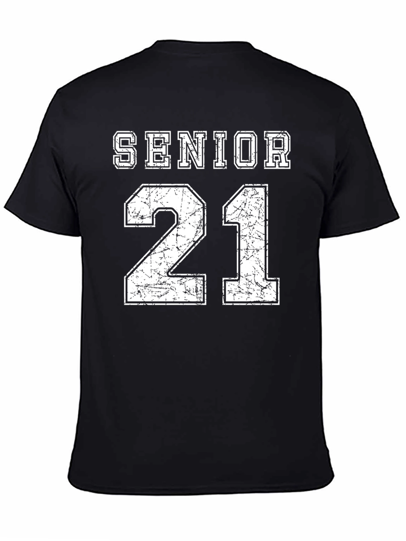 Black Senior 21 T-Shirt - Graduation Year Tee view 4