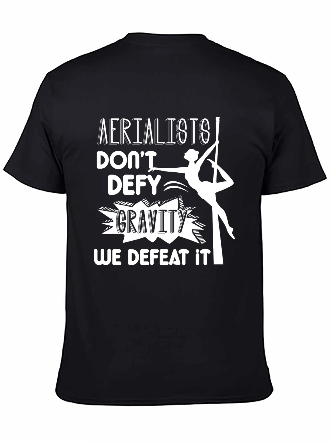 Black Aerialists Defy Gravity T-Shirt - Black view 4