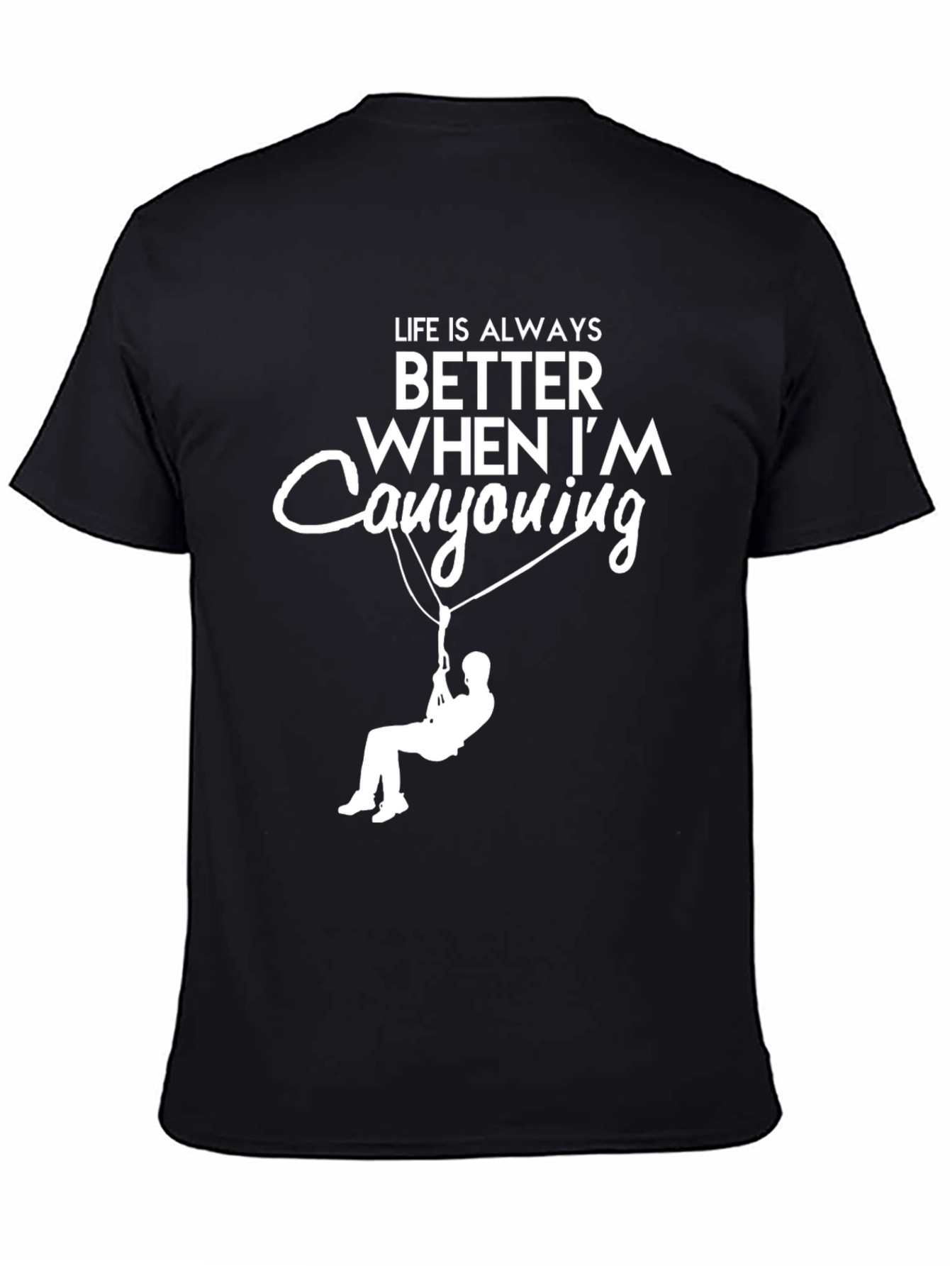 Black Canyoning T-Shirt - Life is Always Better view 4