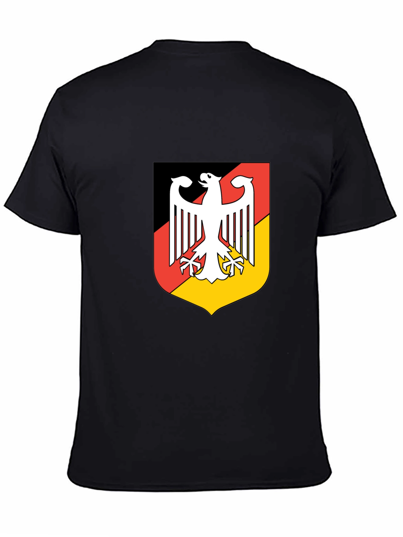 Black German Coat of Arms Graphic Black T-Shirt view 4