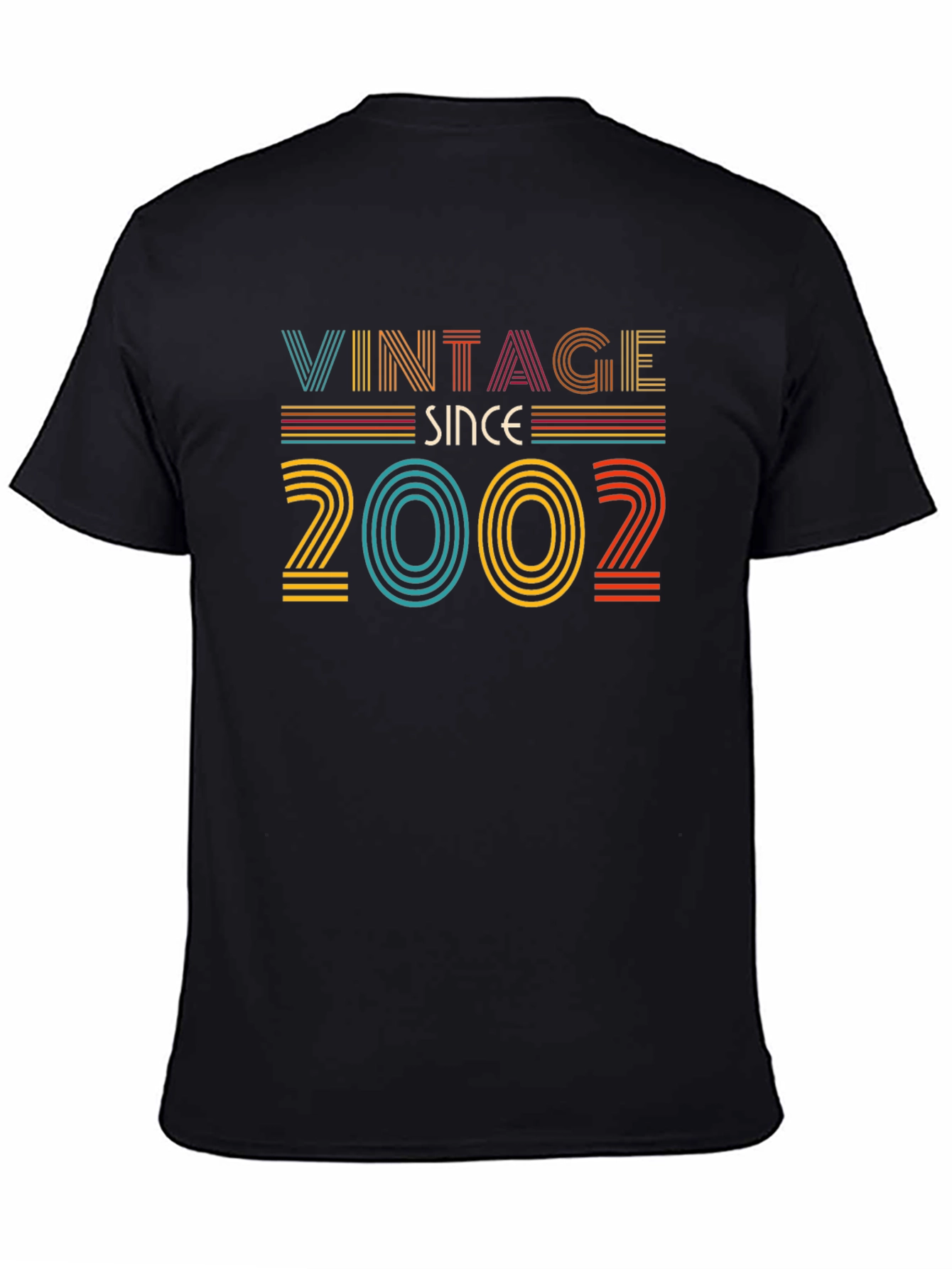Black Vintage Since 2002 Graphic T-Shirt view 4