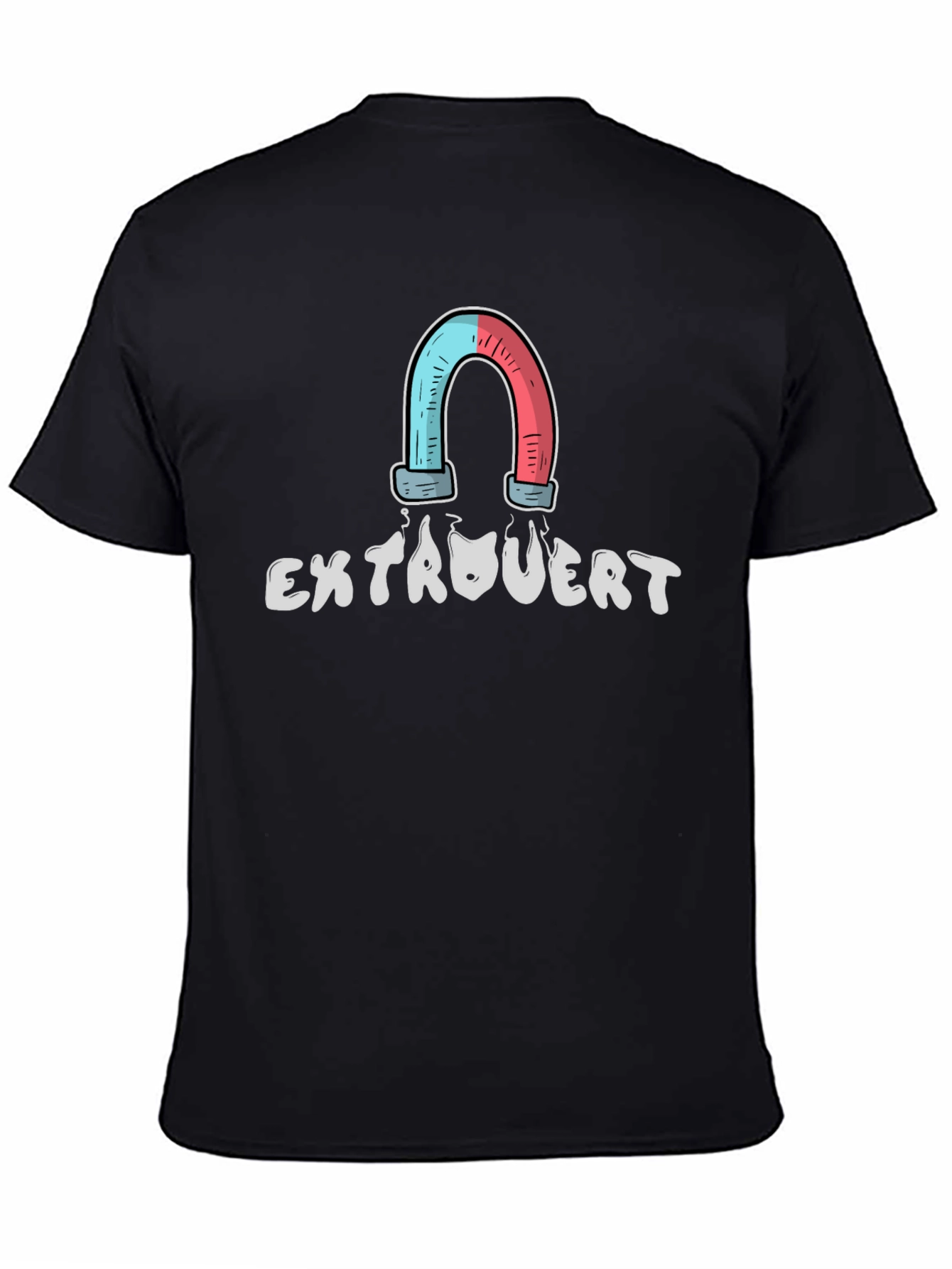 Extrovert Magnet Graphic T-Shirt - 4