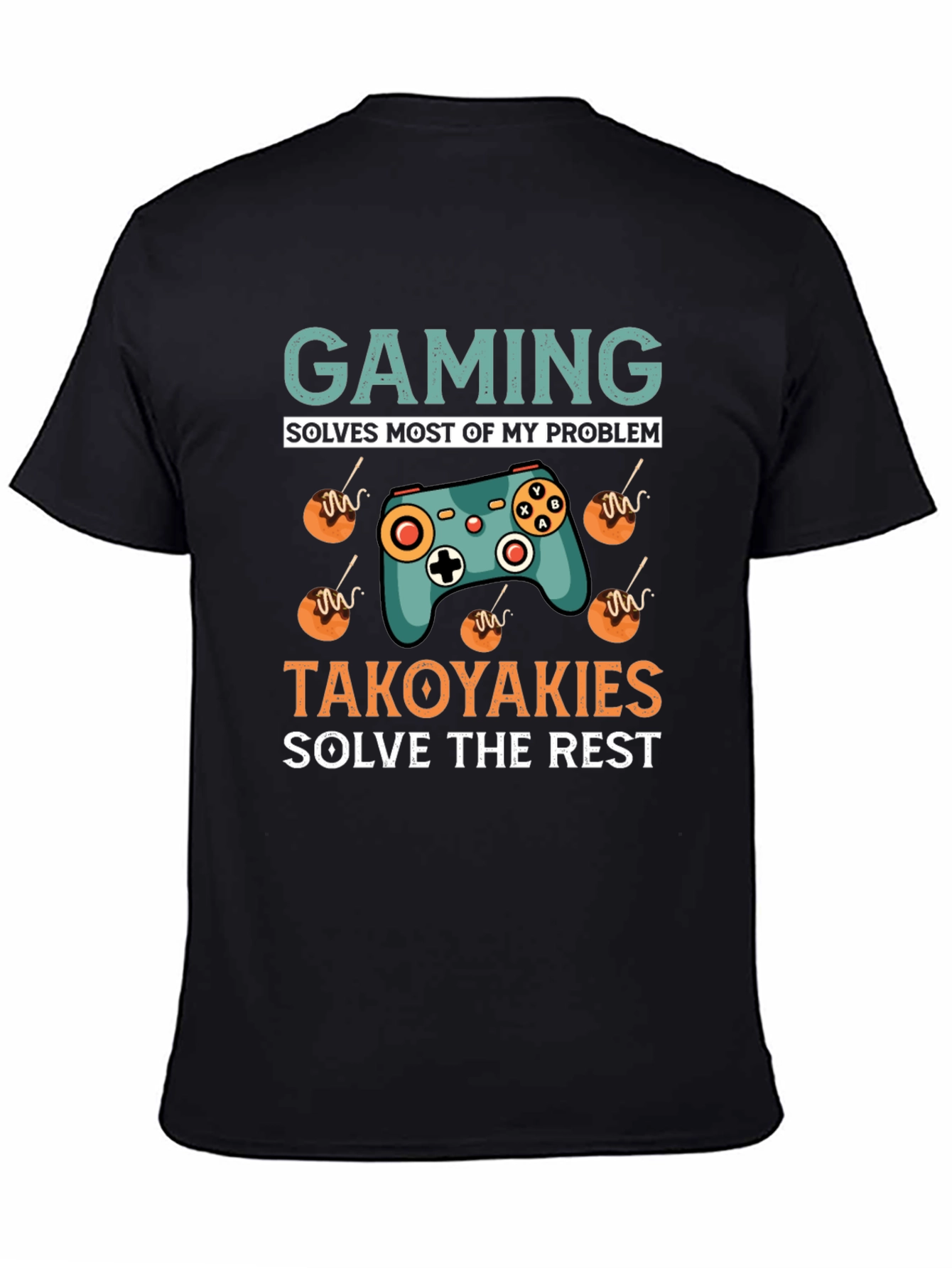 Black Gaming Solves My Problems T-Shirt view 4