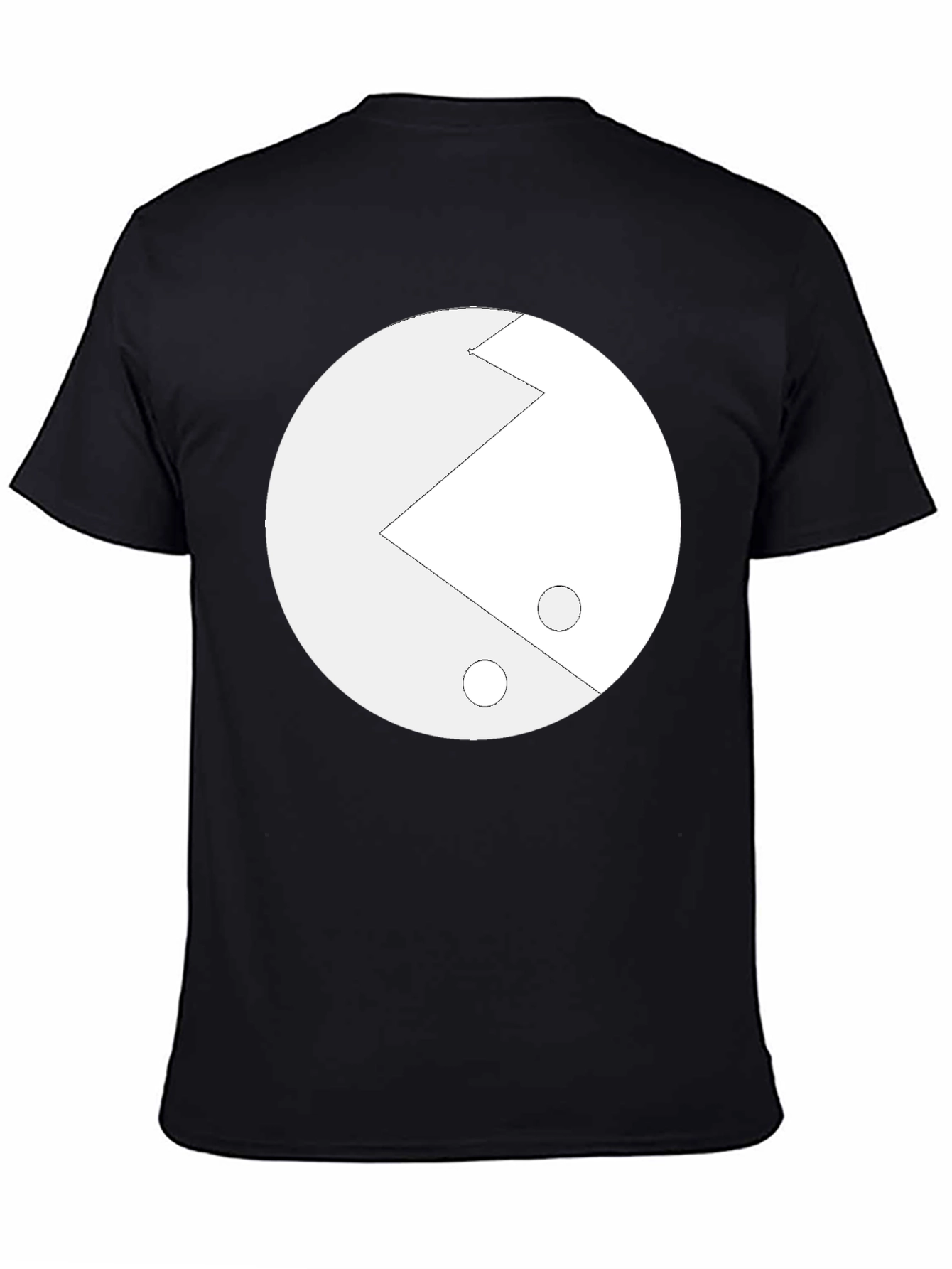 Black Minimalist Graphic Tee - Retro Arcade Design view 4
