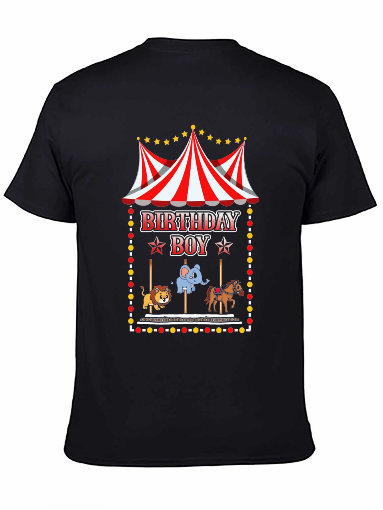 Black Birthday Boy Circus T-Shirt view 4