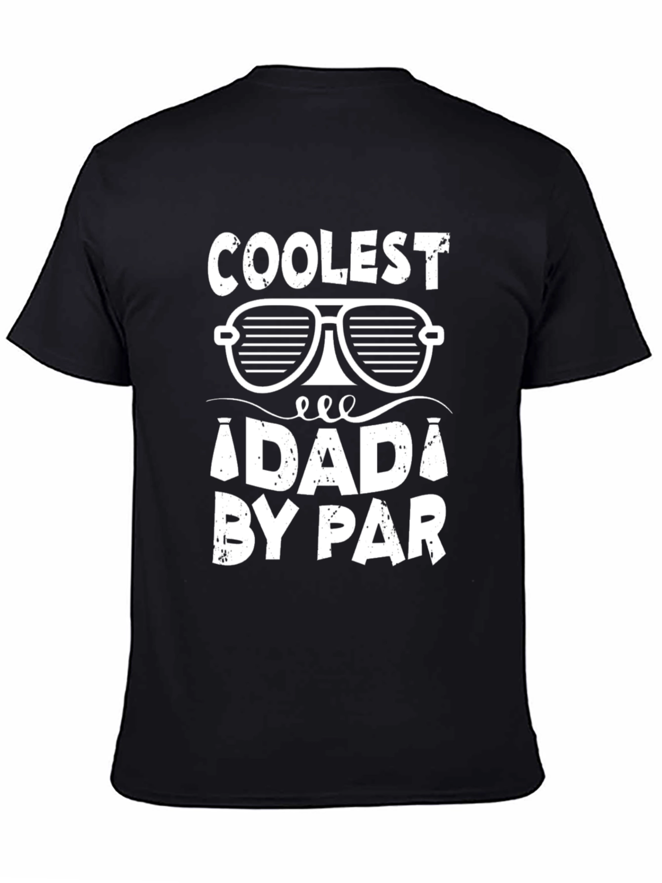 Black Coolest Daddy By Par Black T-Shirt view 4