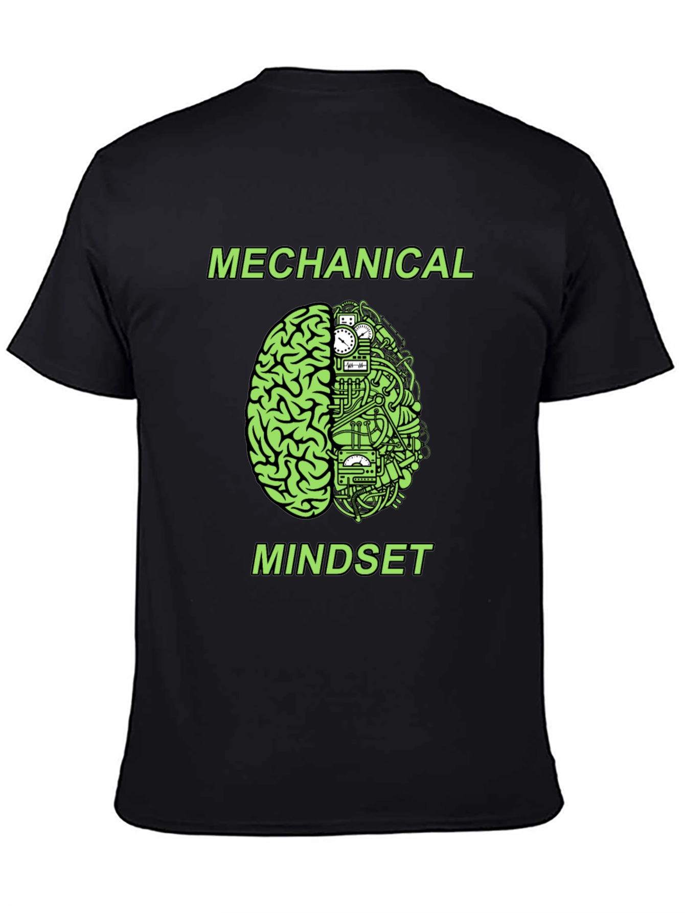 Black Mechanical Mindset Graphic T-Shirt view 4