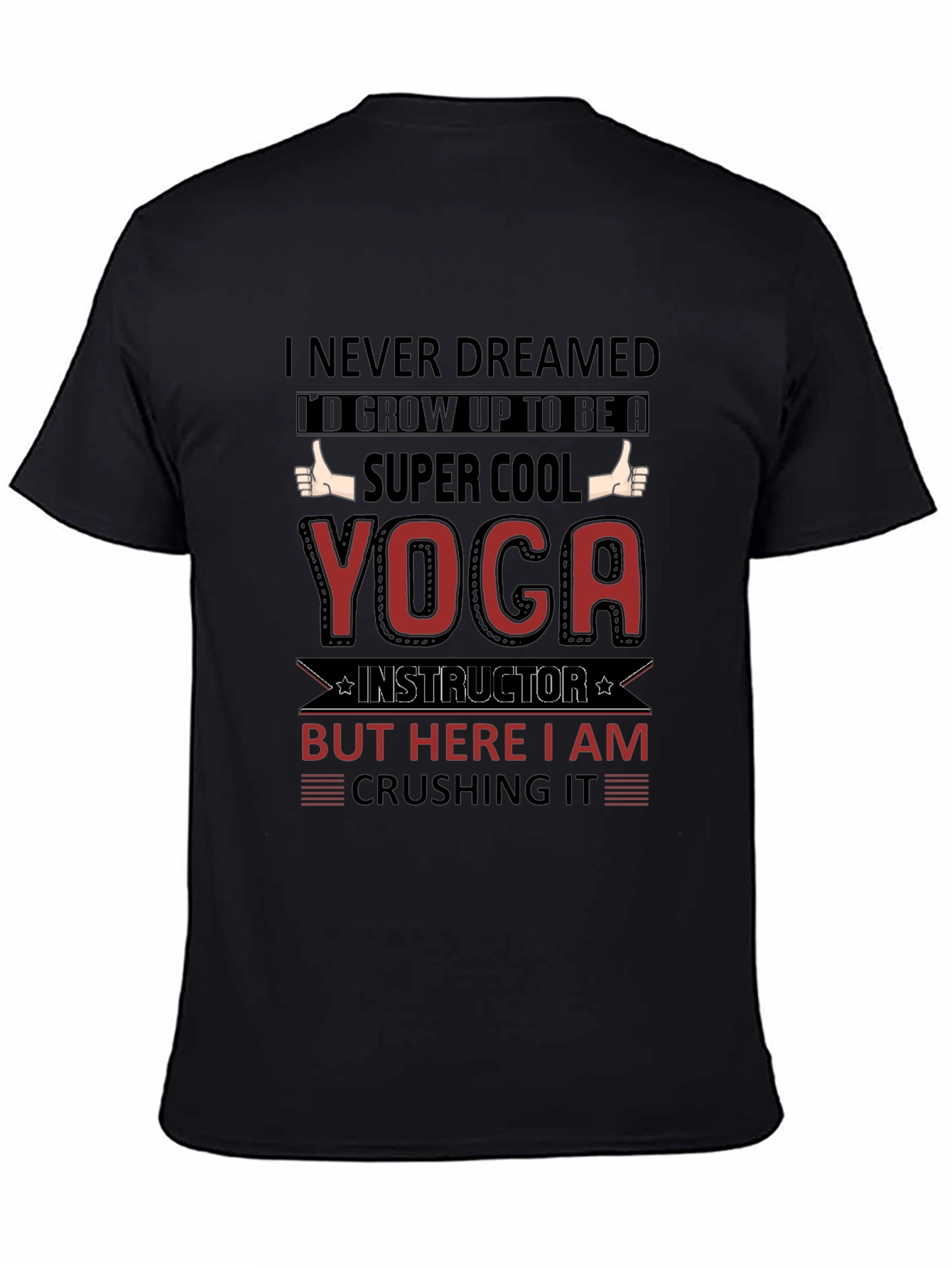 Black Super Cool Yoga Instructor T-Shirt view 4