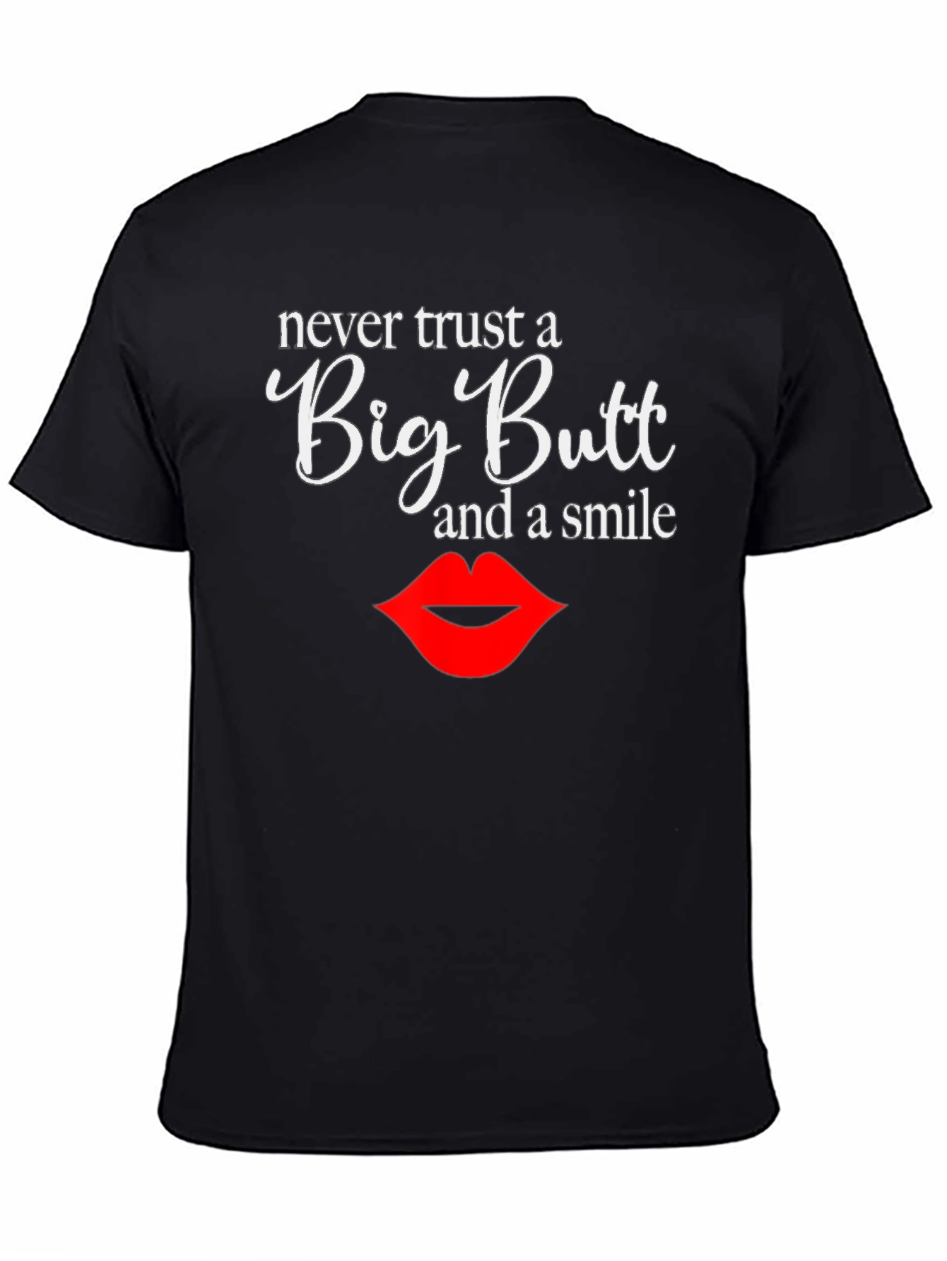 Black Big Butt Smile T-Shirt view 4