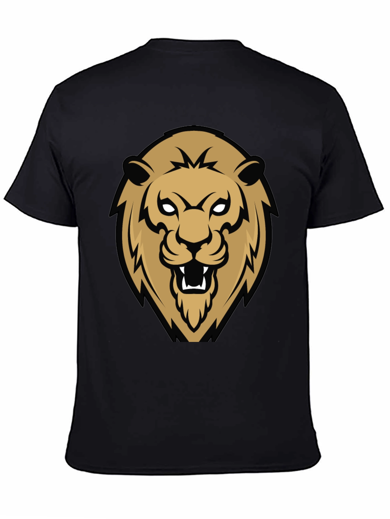 Black Lion Graphic Black T-Shirt view 4