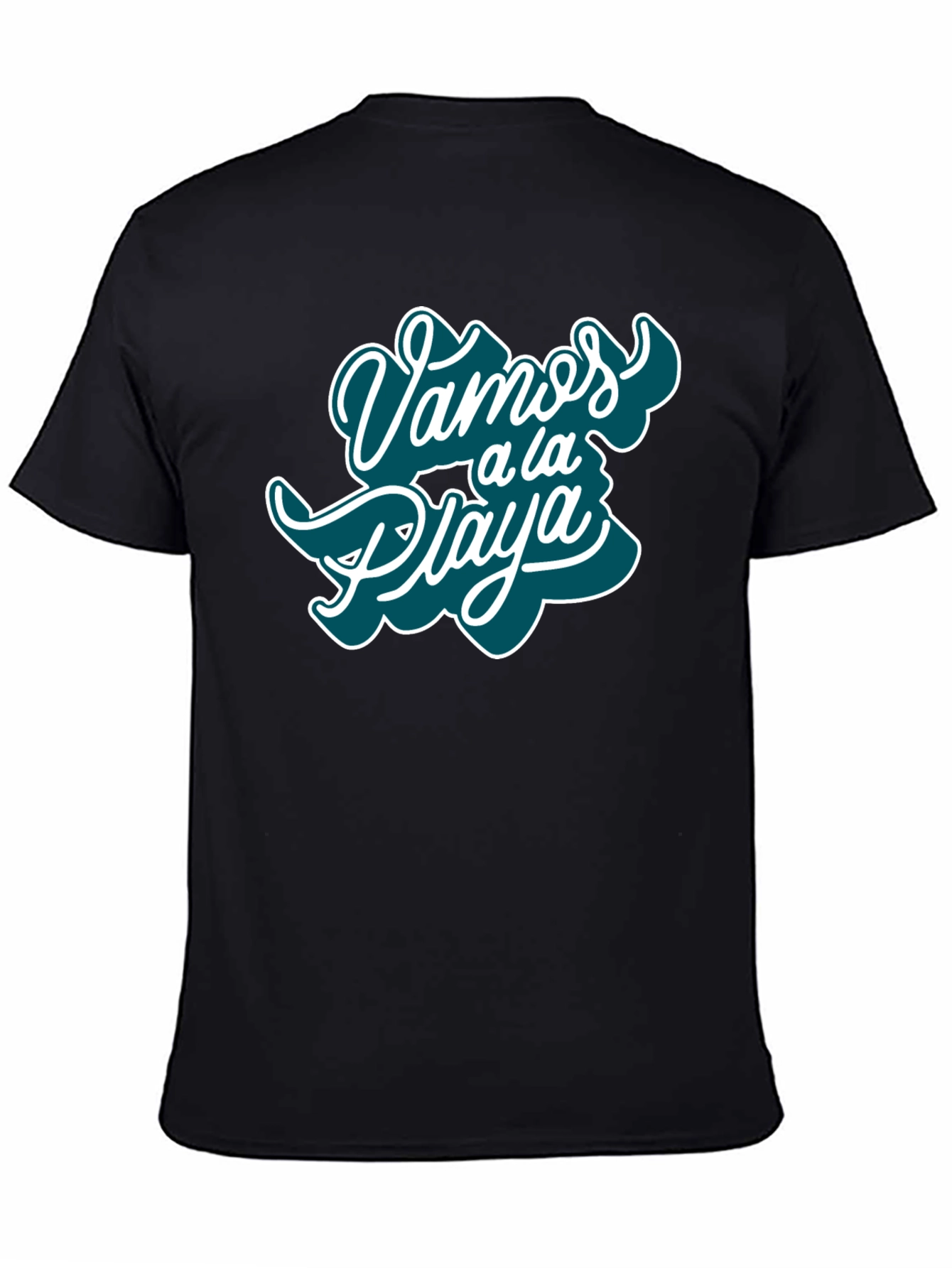 Black Vamos a la Playa T-Shirt - Stylish Vacation Tee view 4