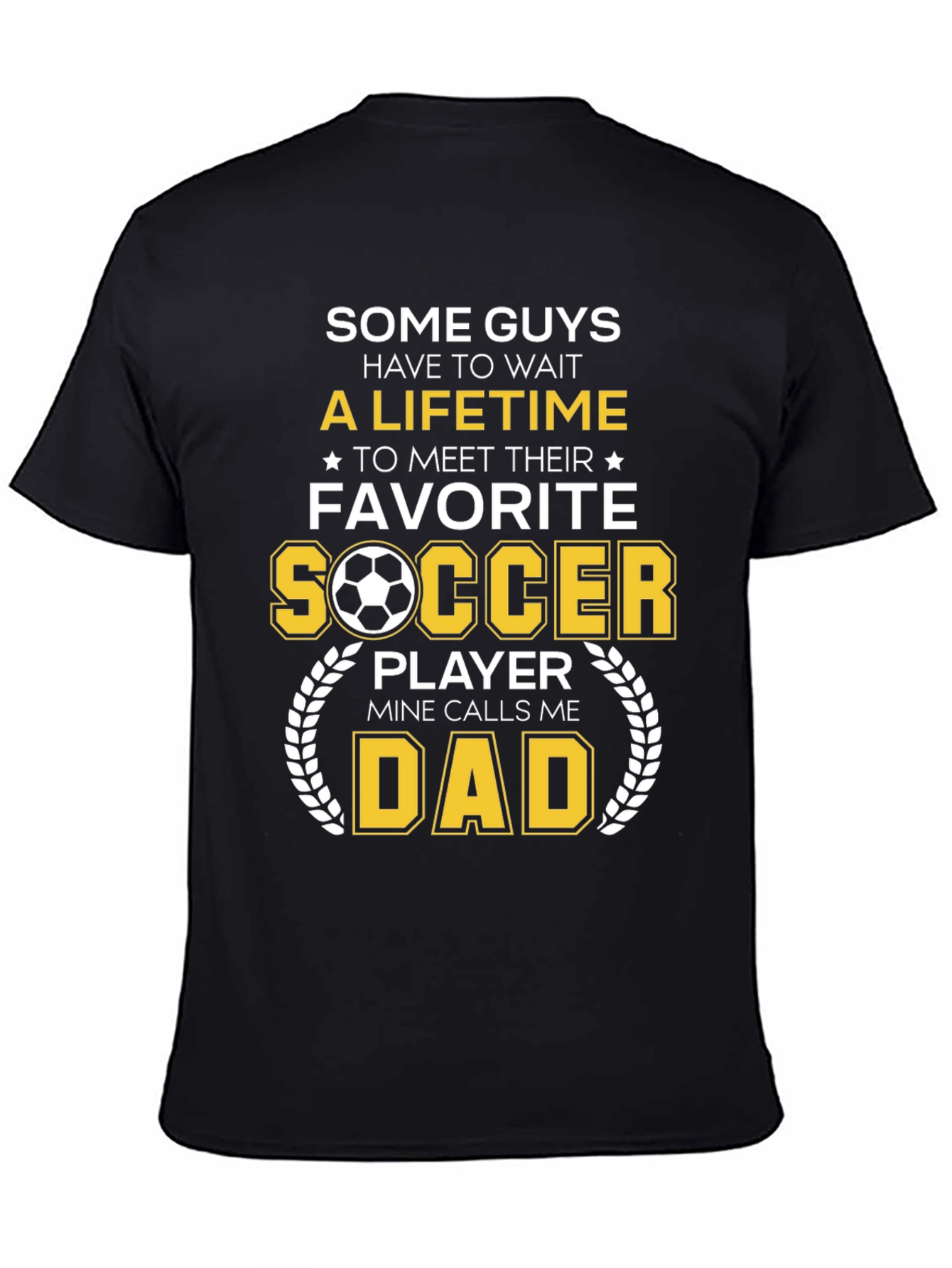 Black Soccer Dad Graphic Tee - Gift for Soccer Players view 4