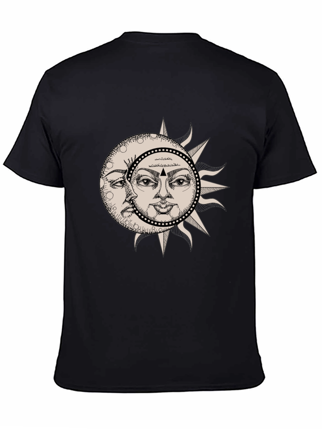 Black Celestial Sun and Moon Graphic Tee view 4
