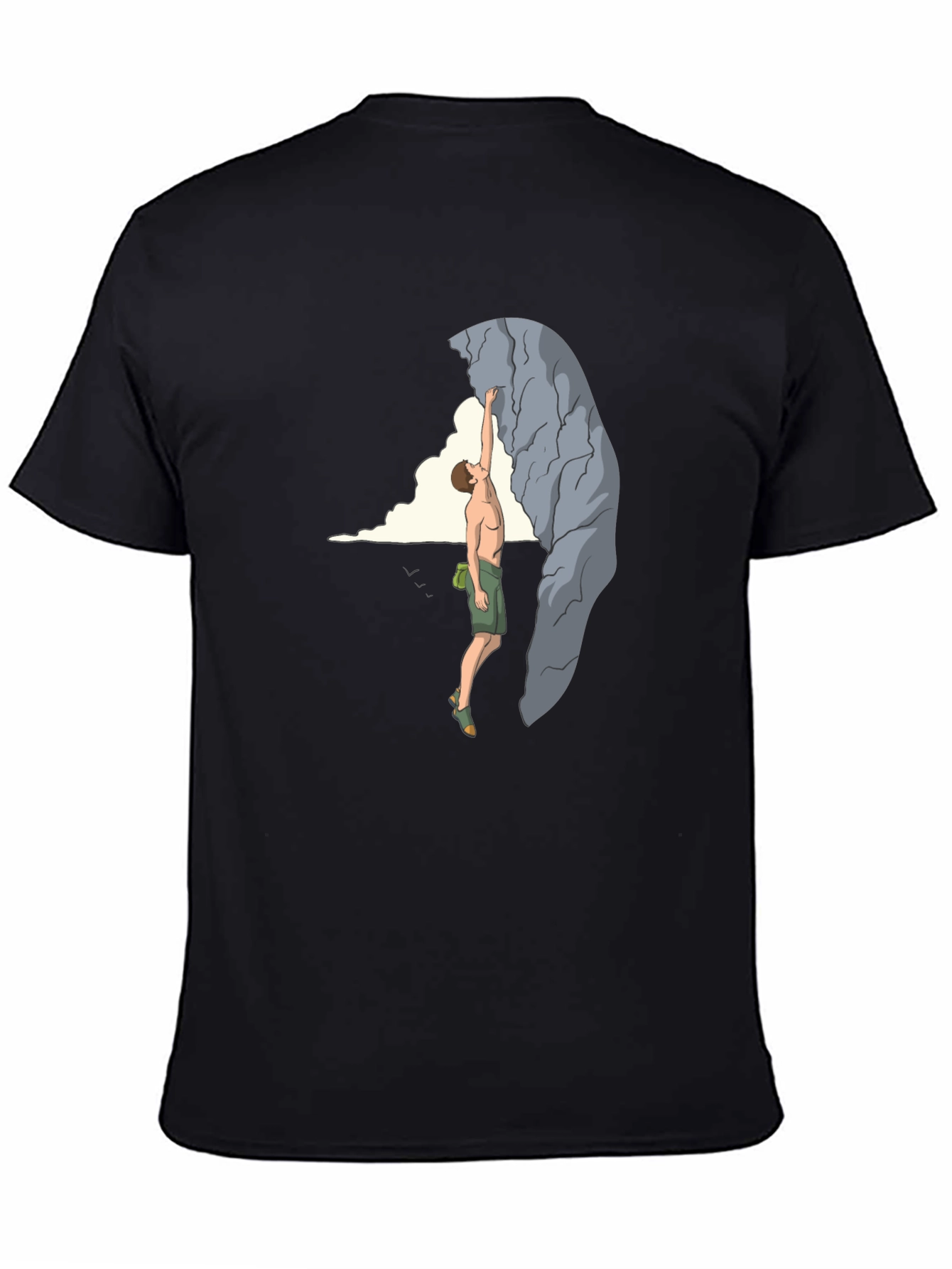 Black Climber Graphic Tee - Black Cotton Comfort view 4